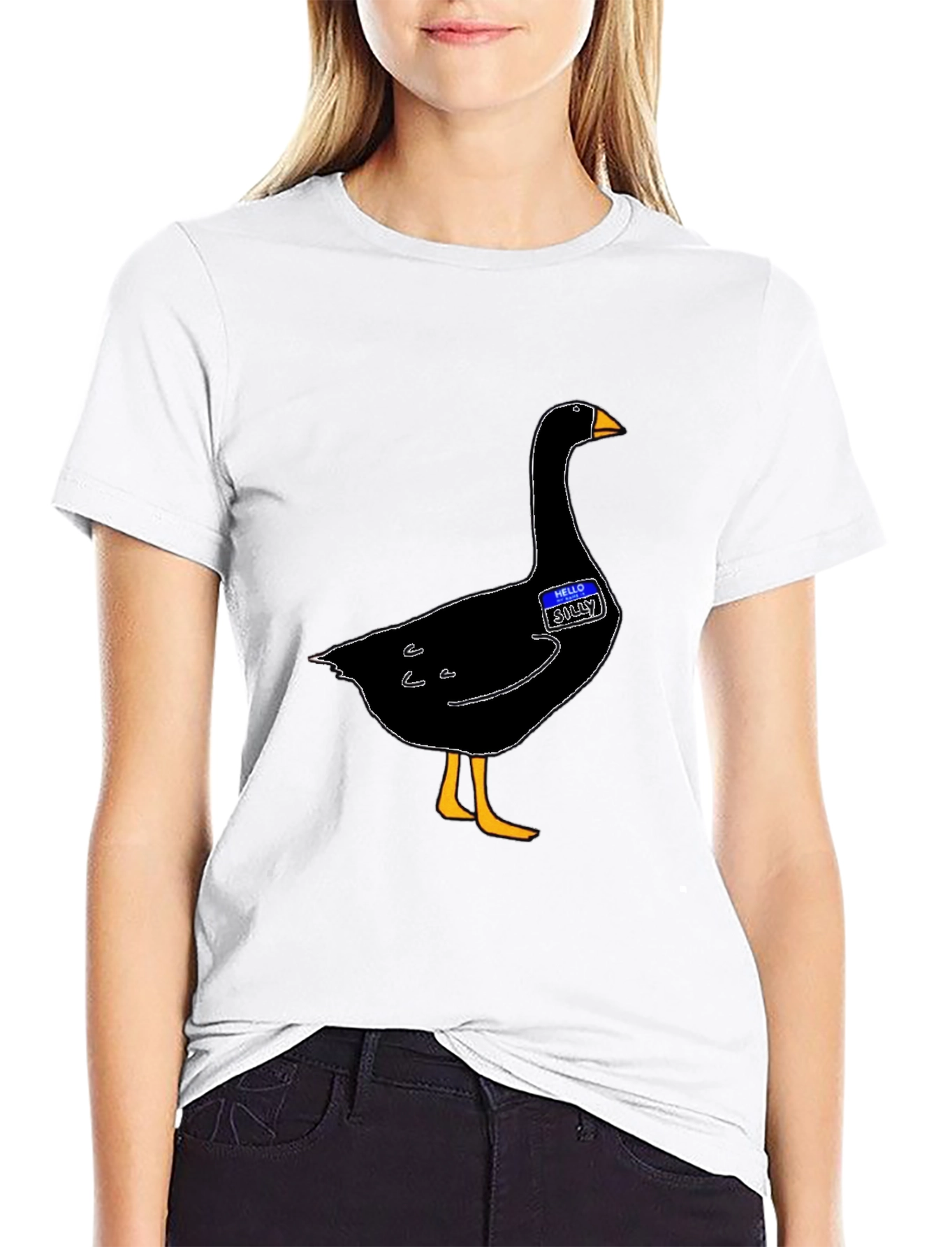 Silly Goose T-Shirt - Funny Black Goose Tee