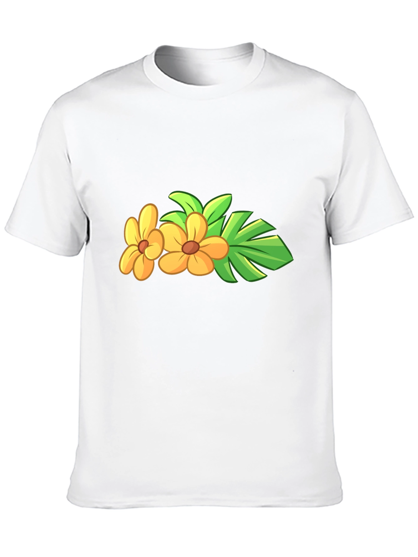 Tropical Flower Black T-Shirt