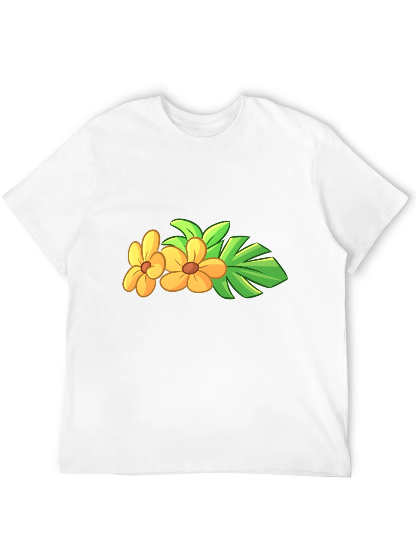 Tropical Flower Black T-Shirt