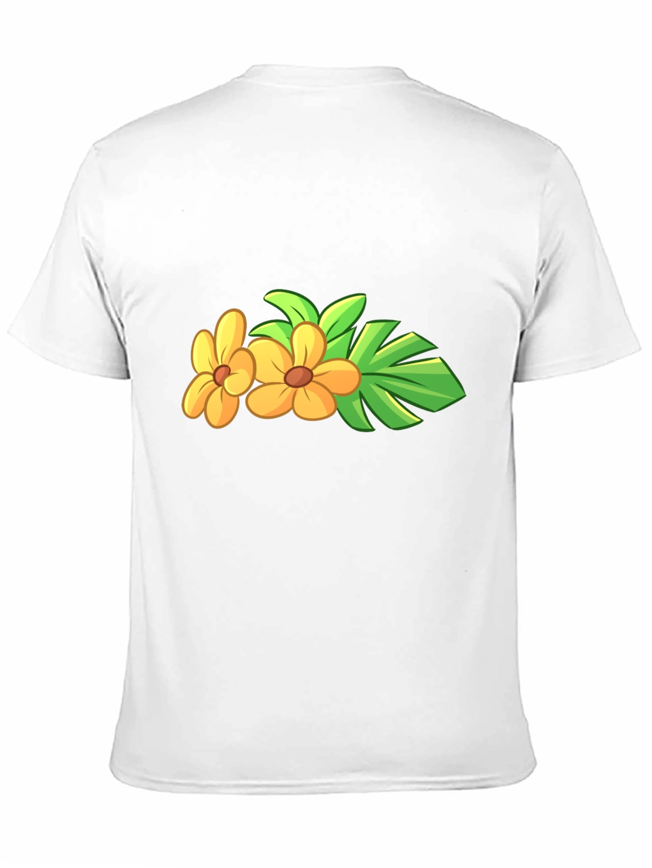 Tropical Flower Black T-Shirt