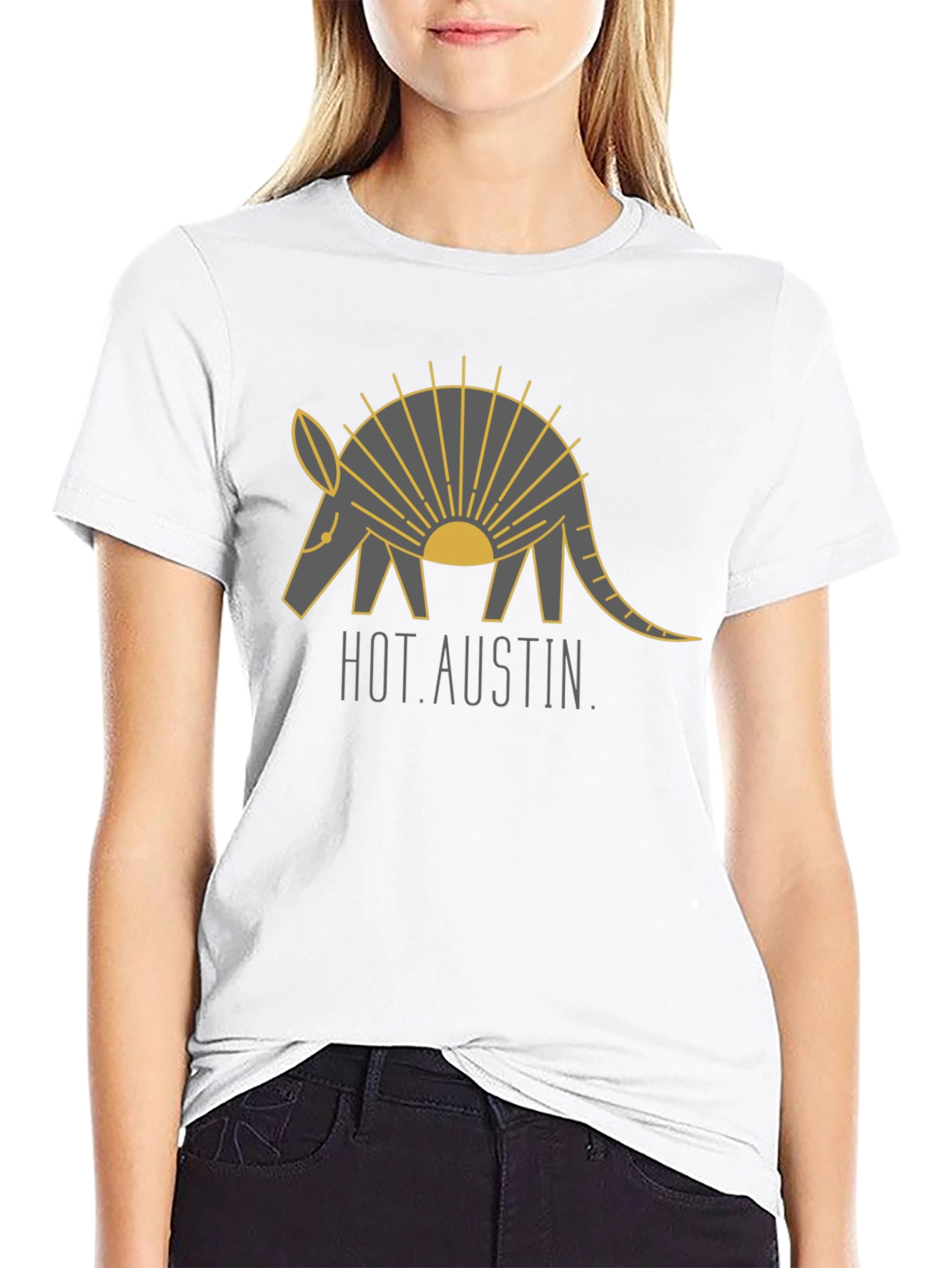 Hot Austin Armadillo Graphic Tee