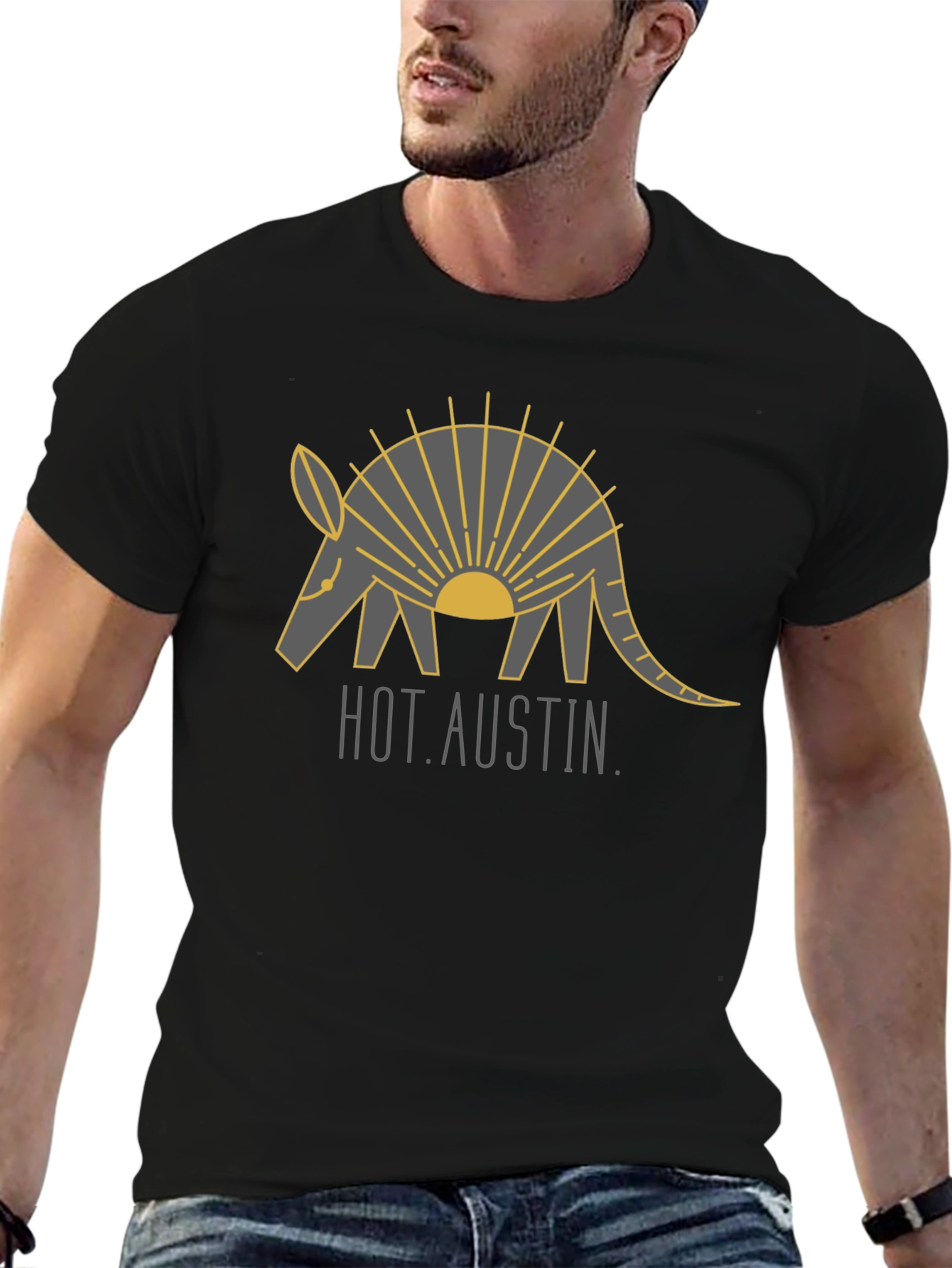 Hot Austin Armadillo Graphic Tee