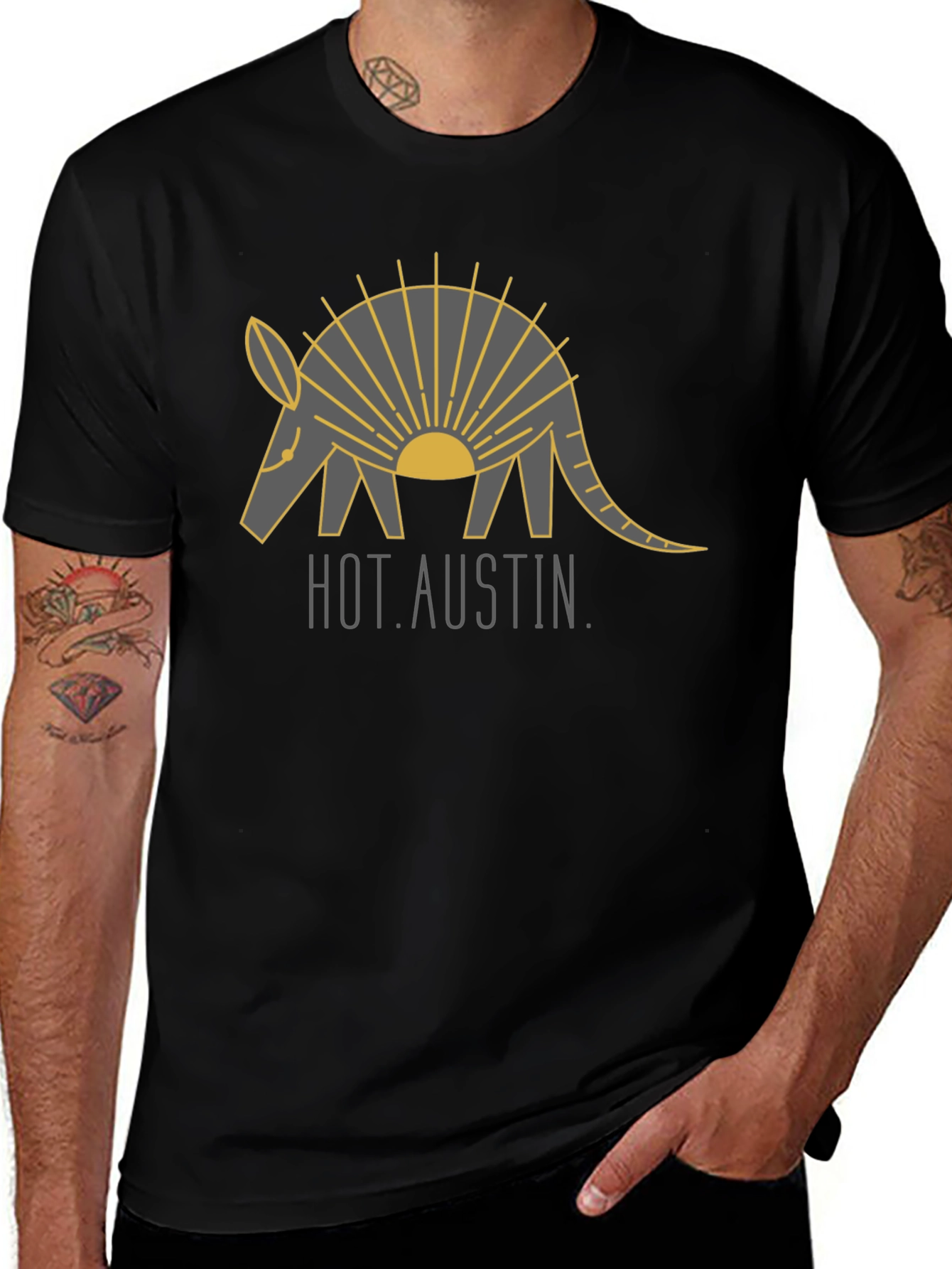 Hot Austin Armadillo Graphic Tee