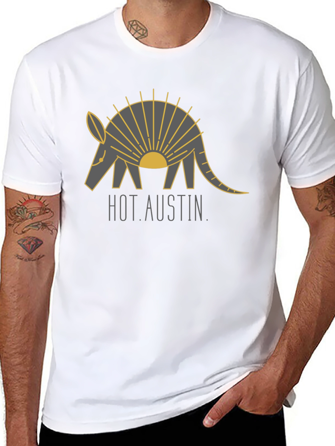 Hot Austin Armadillo Graphic Tee
