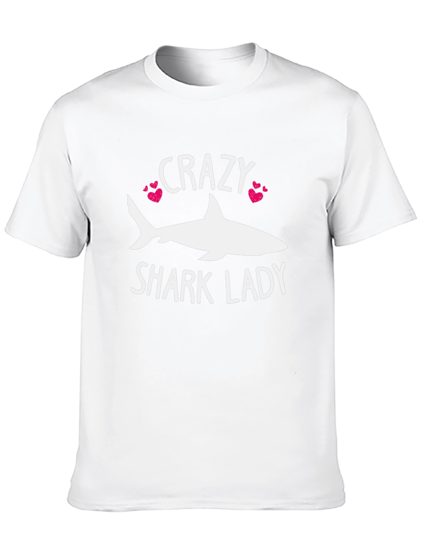 Crazy Shark Lady T-Shirt - Black Cotton Tee