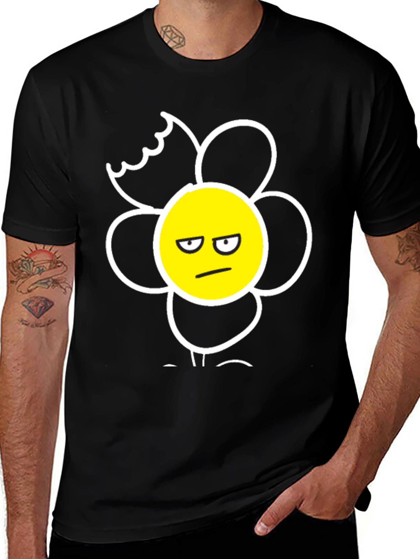 Grumpy Flower T-Shirt - Bite Taken