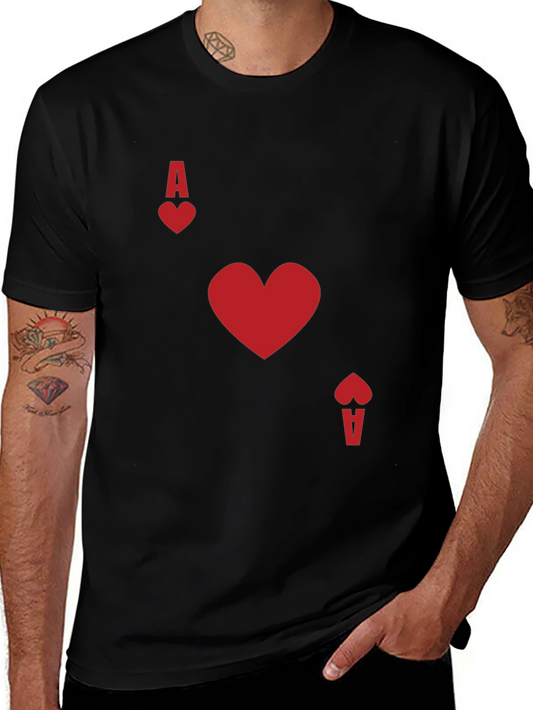 Ace of Hearts Graphic T-Shirt - Classic Card Suit Design