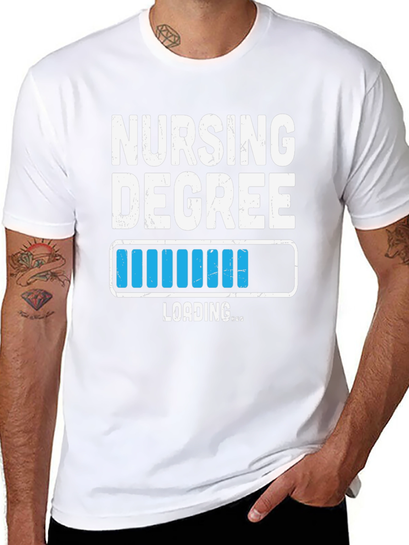 Nursing Degree Loading T-Shirt - Black