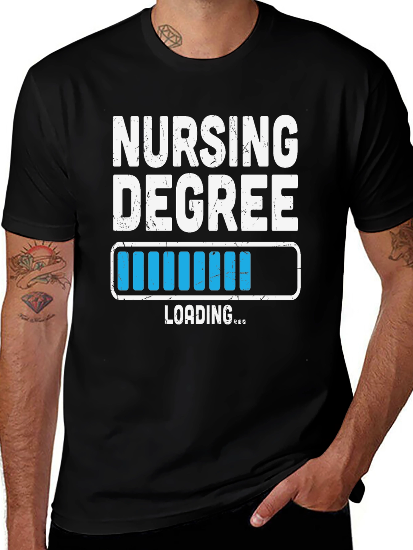 Nursing Degree Loading T-Shirt - Black