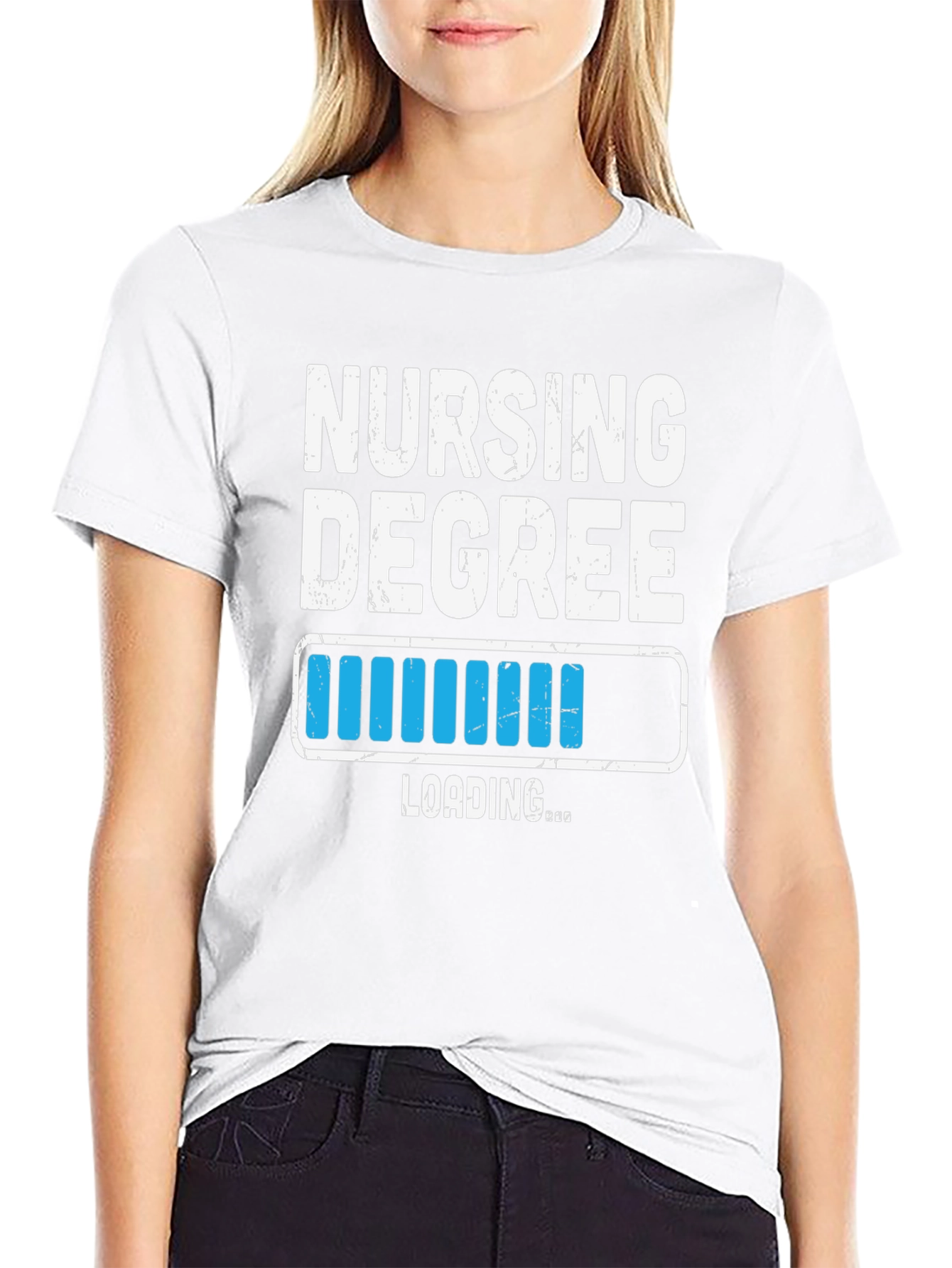 Nursing Degree Loading T-Shirt - Black