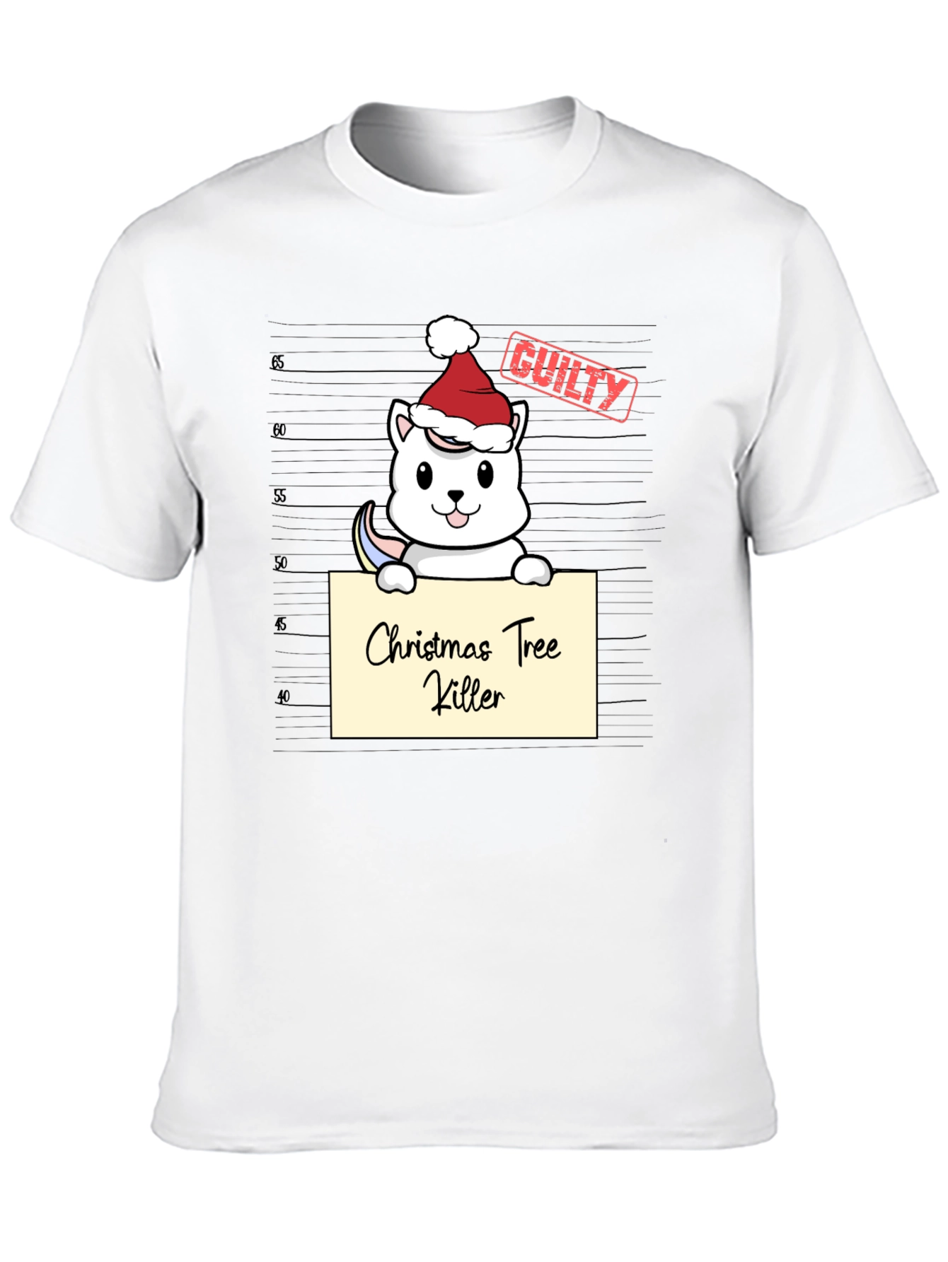 Christmas Tree Killer Guilty Santa Hat T-Shirt