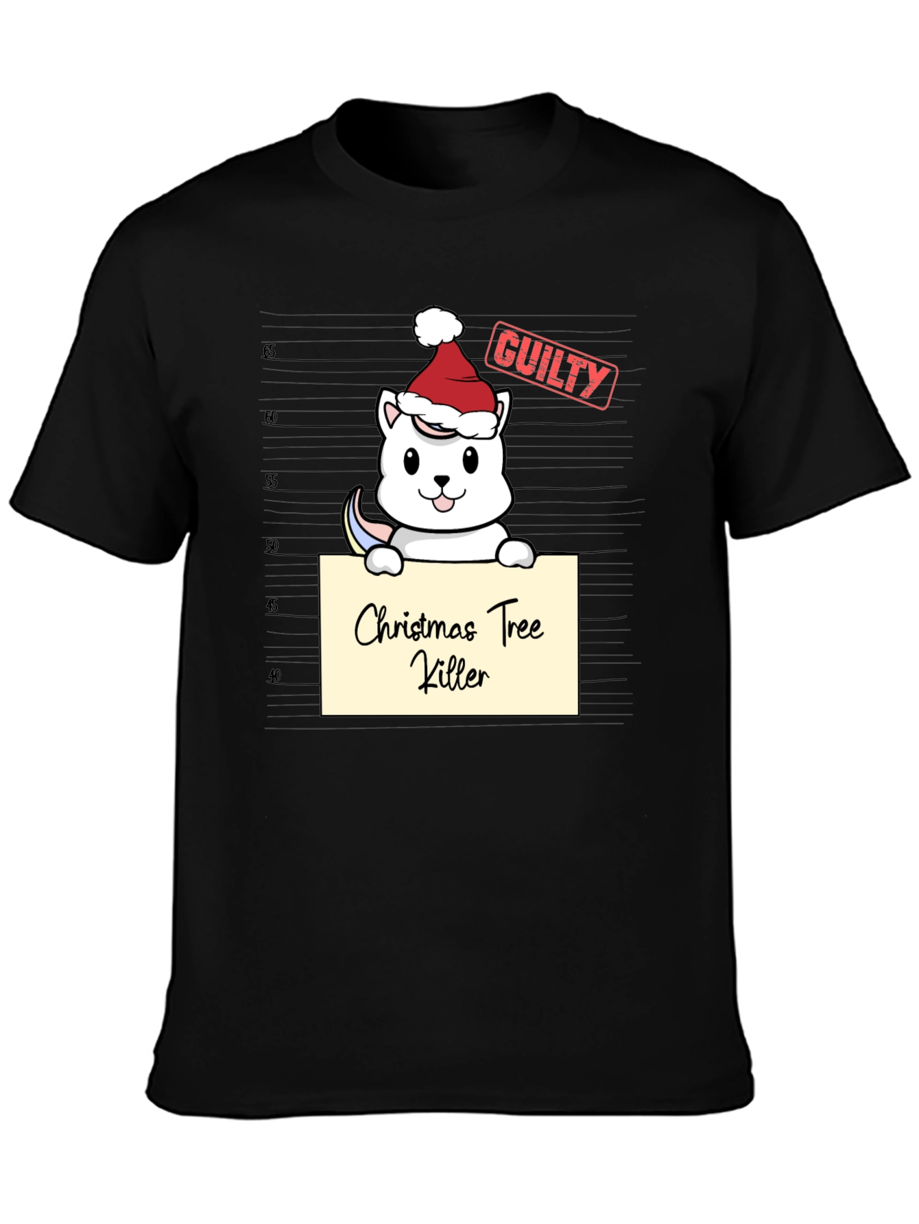 Christmas Tree Killer Guilty Santa Hat T-Shirt