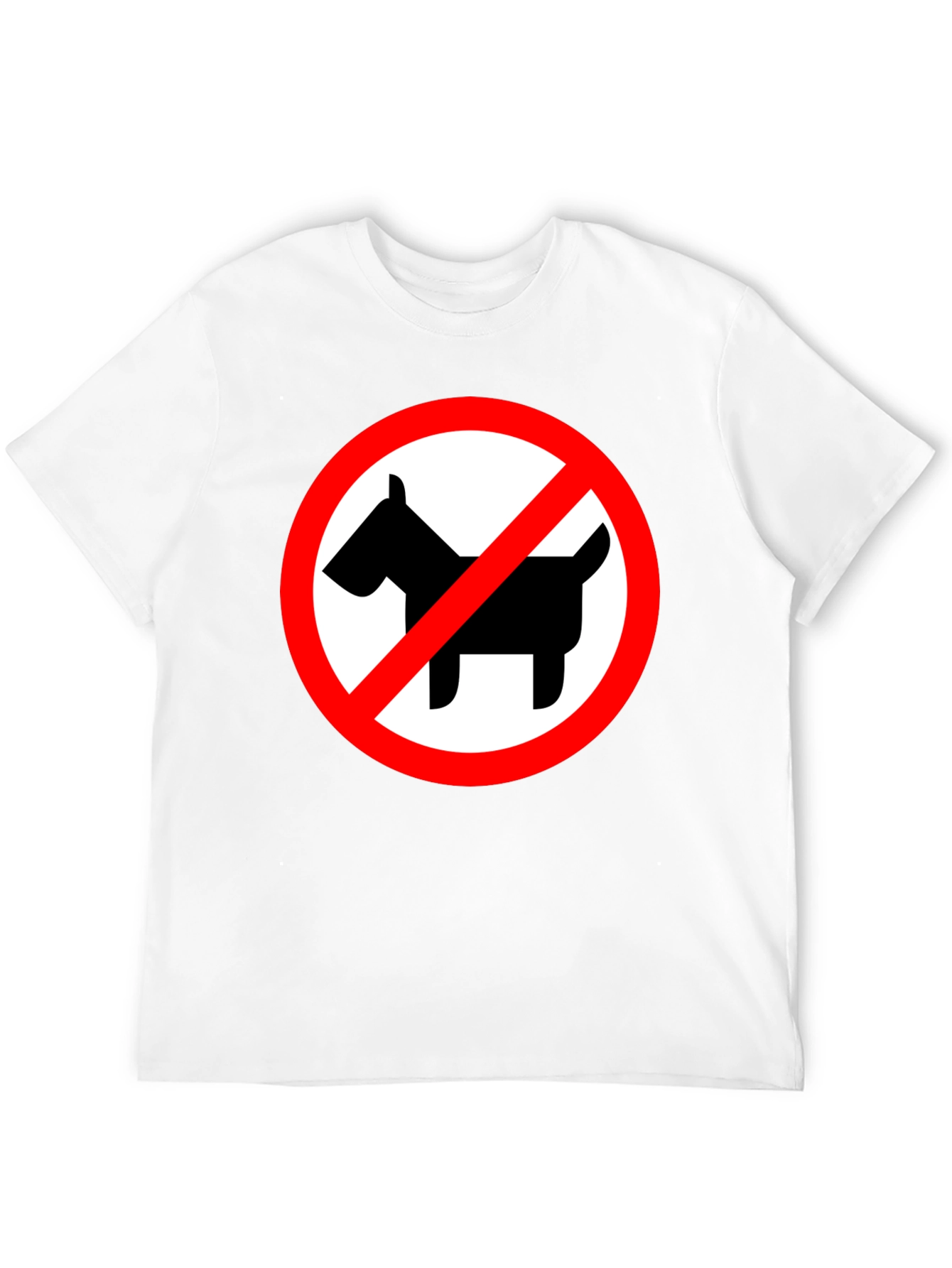 No Dogs Allowed Black Crew Neck T-Shirt