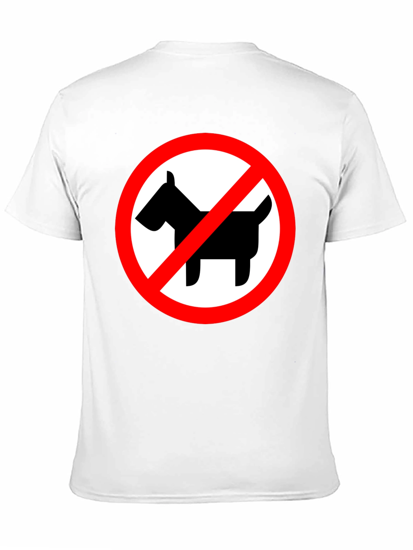 No Dogs Allowed Black Crew Neck T-Shirt