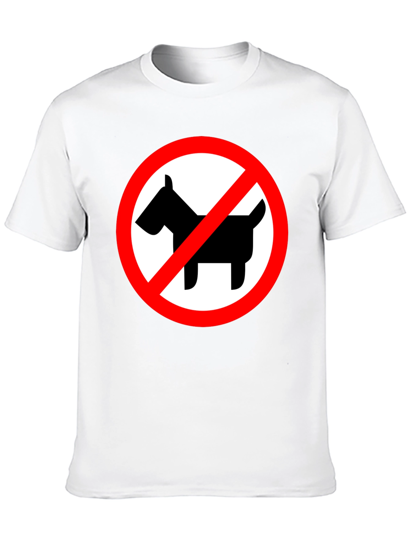 No Dogs Allowed Black Crew Neck T-Shirt