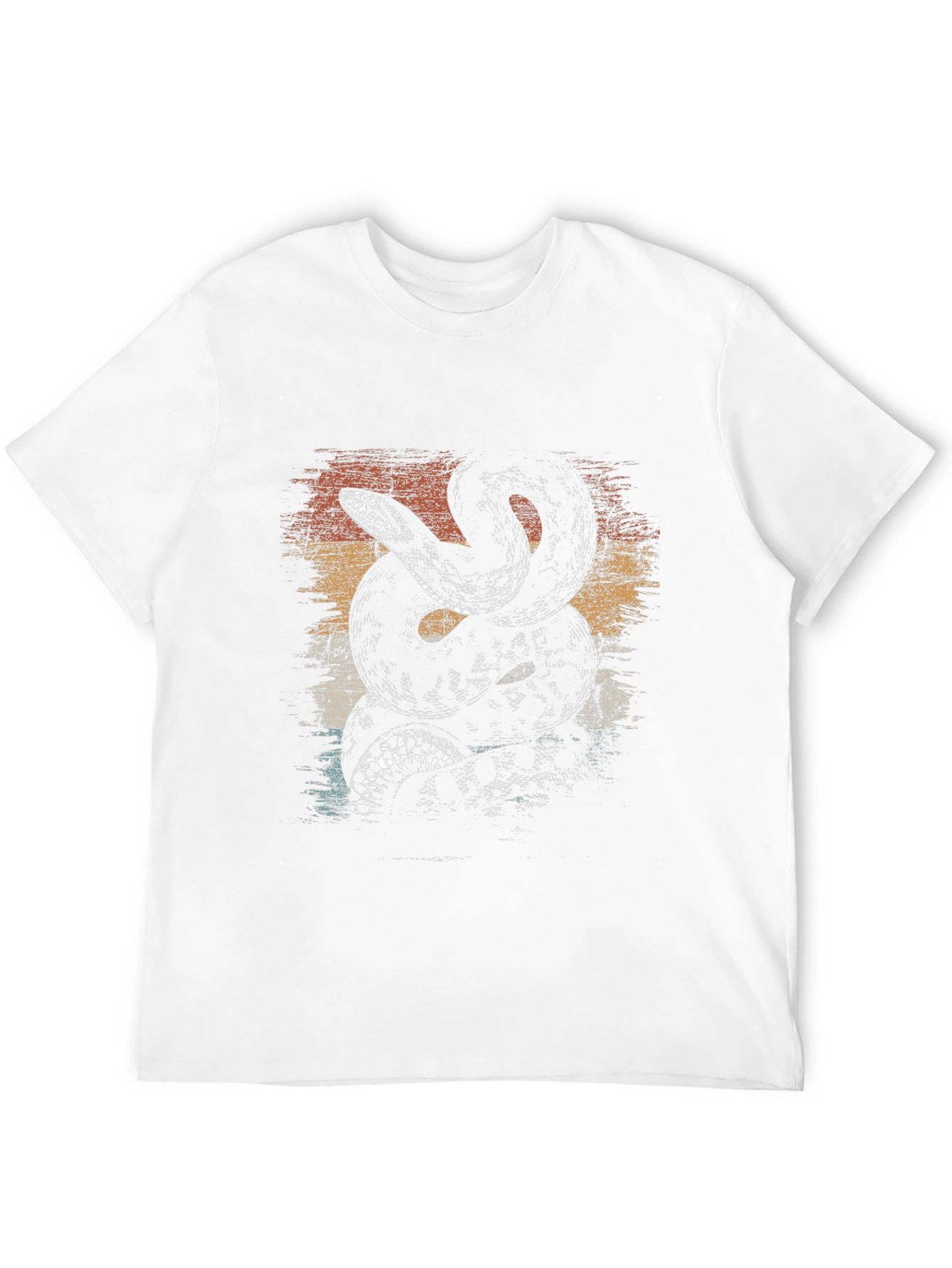 Retro Snake Graphic Tee - Mens Black T-Shirt