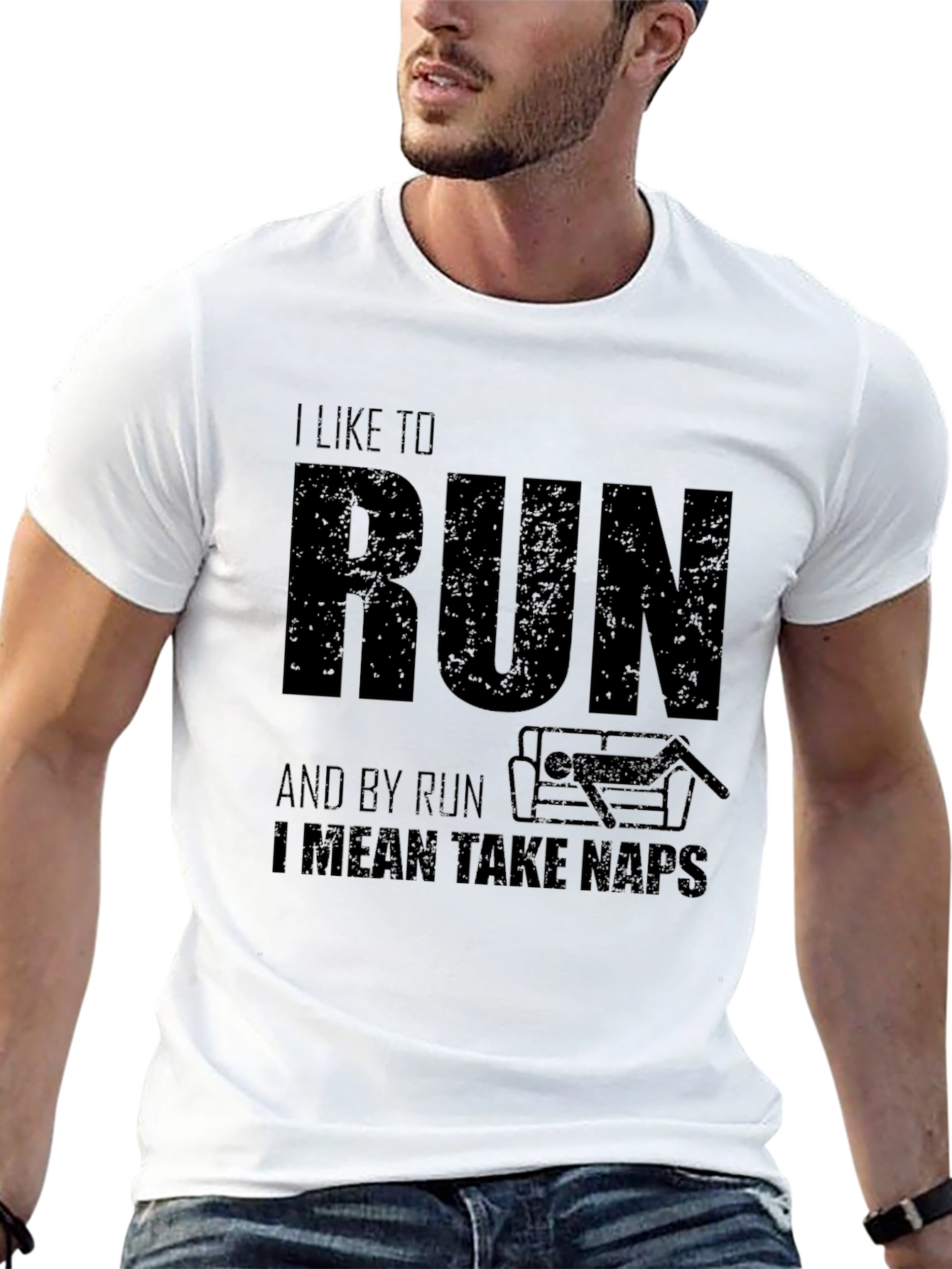 I Like to Run Funny Nap T-Shirt
