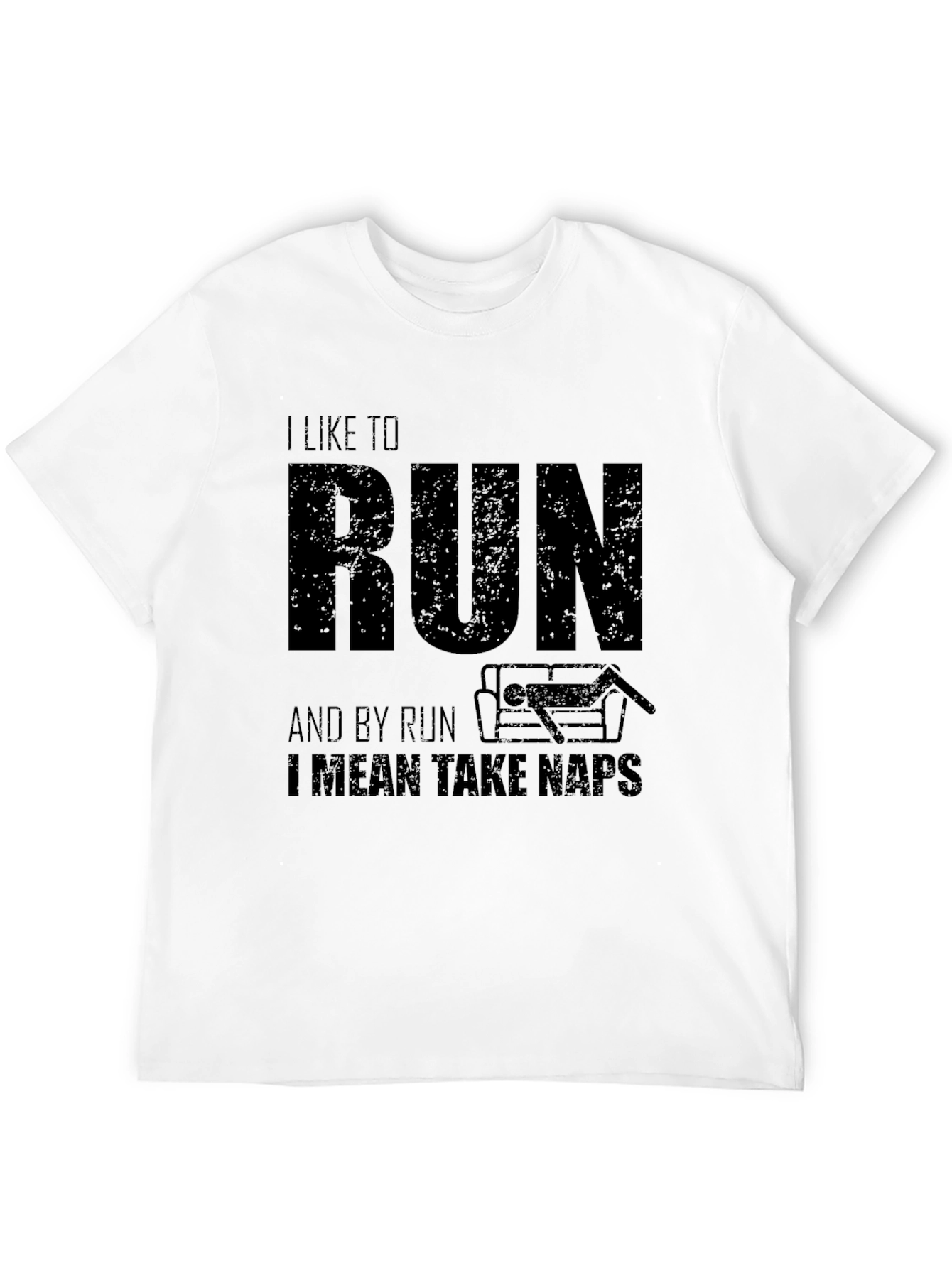 I Like to Run Funny Nap T-Shirt