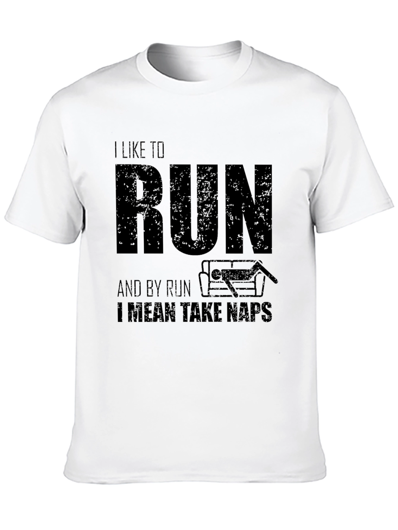 I Like to Run Funny Nap T-Shirt