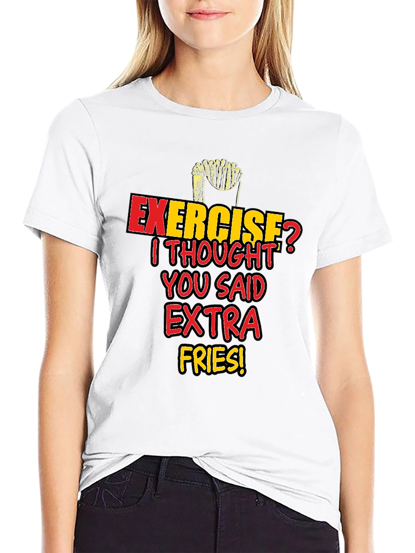 Extra Fries Graphic Tee - Funny Foodie Shirt