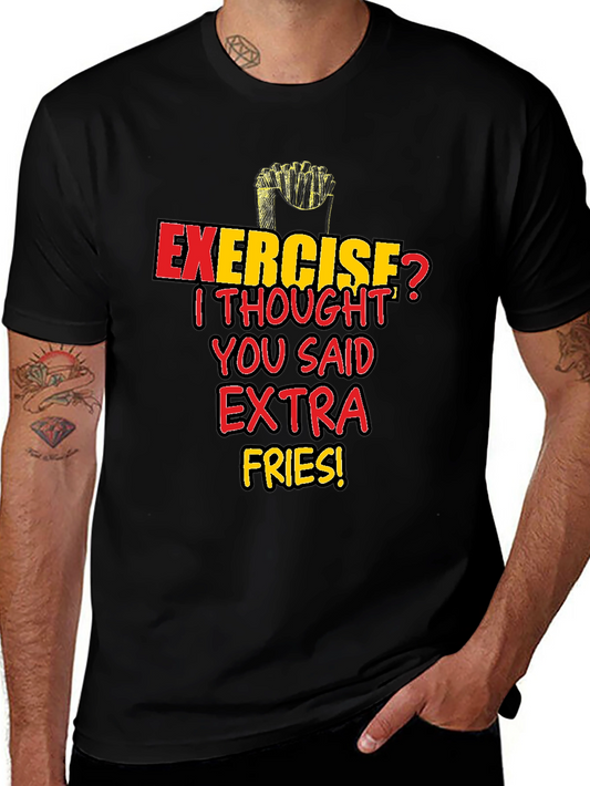 Extra Fries Graphic Tee - Funny Foodie Shirt
