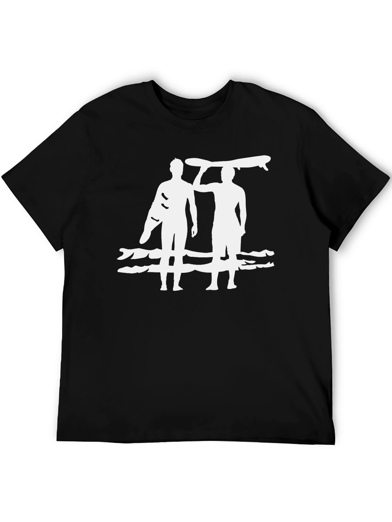 Surfer Duo Graphic Black T-Shirt