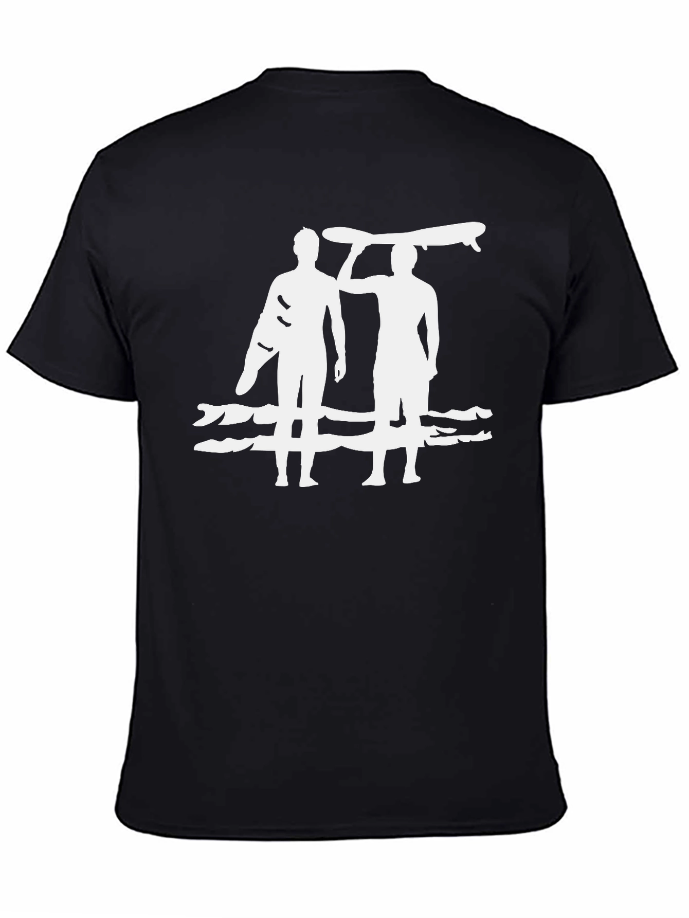 Surfer Duo Graphic Black T-Shirt