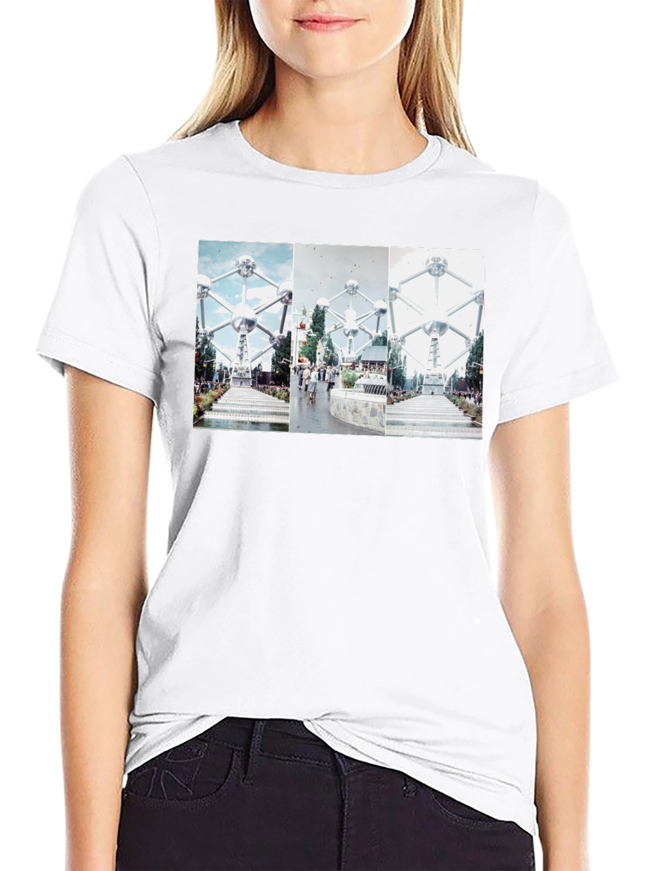 Atomium Brussels Graphic Tee - Black