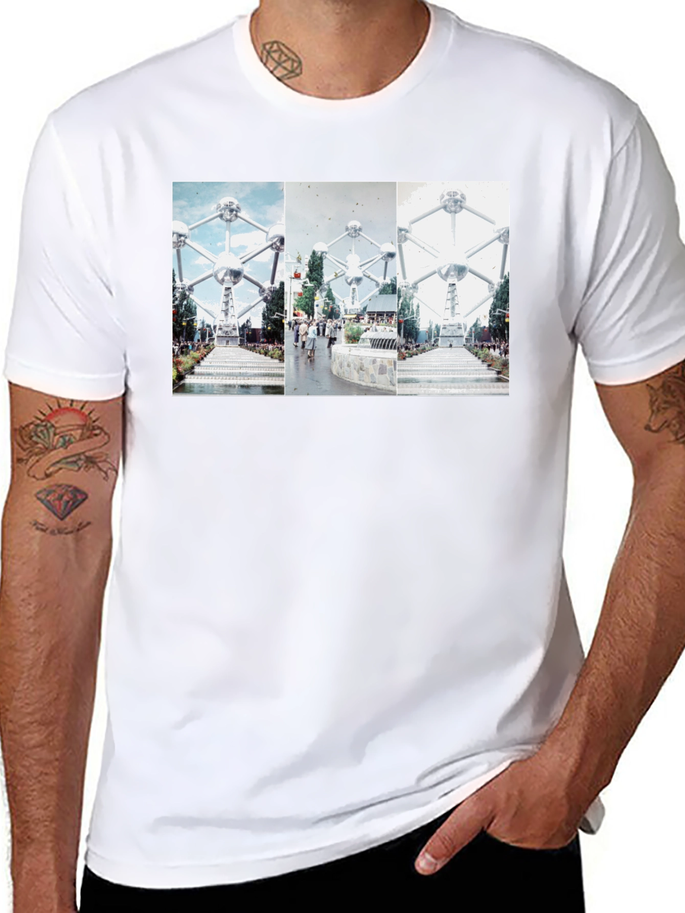 Atomium Brussels Graphic Tee - Black