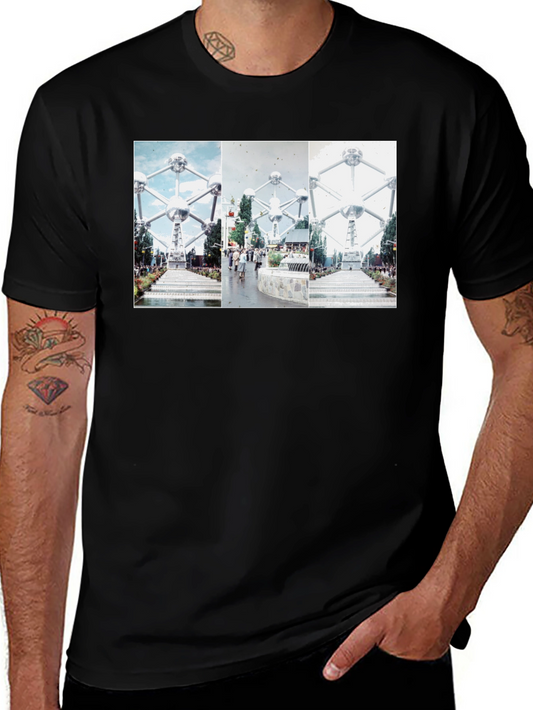 Atomium Brussels Graphic Tee - Black