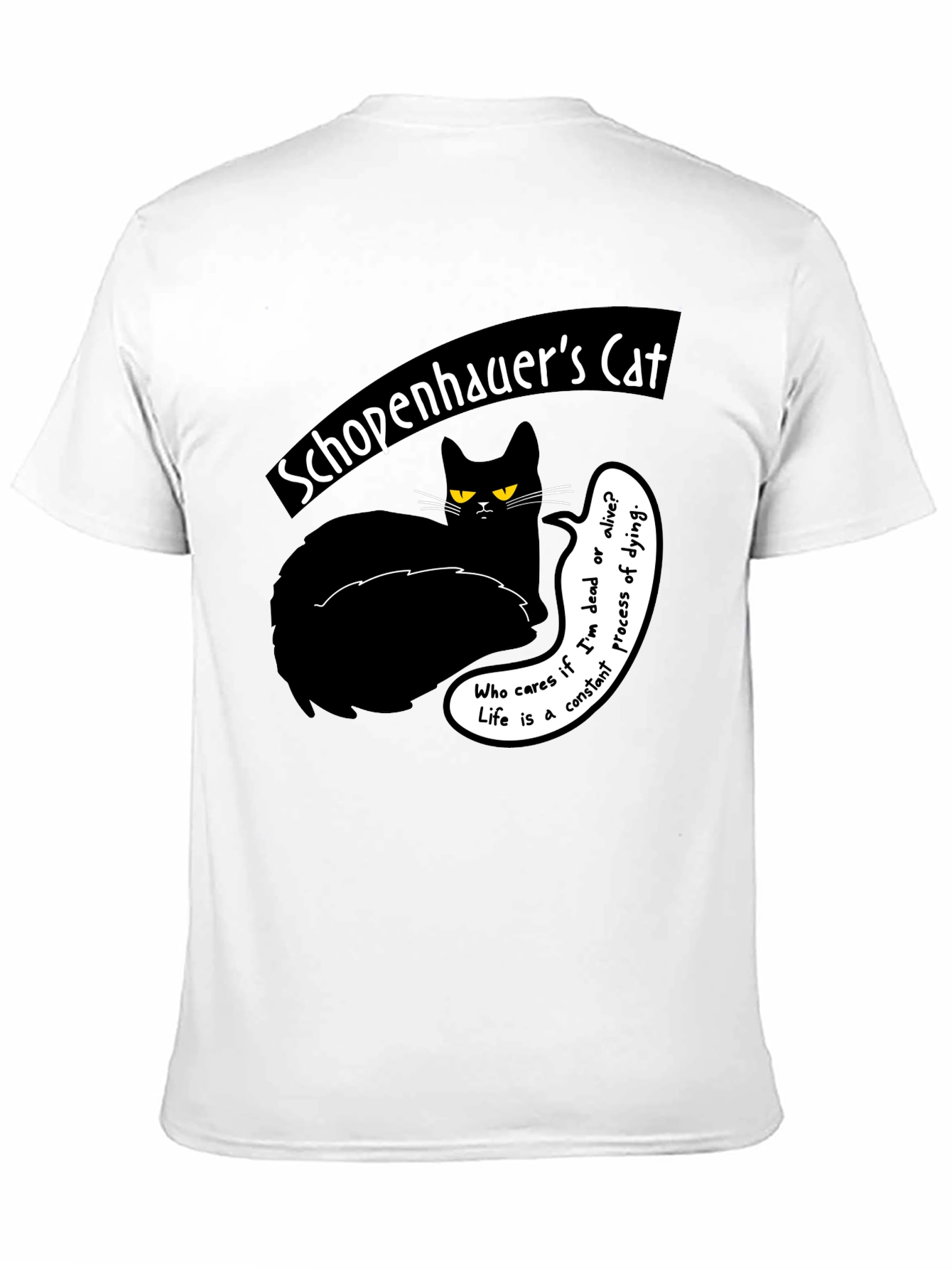 Schopenhauers Cat Graphic Tee - Philosophical Humor T-Shirt