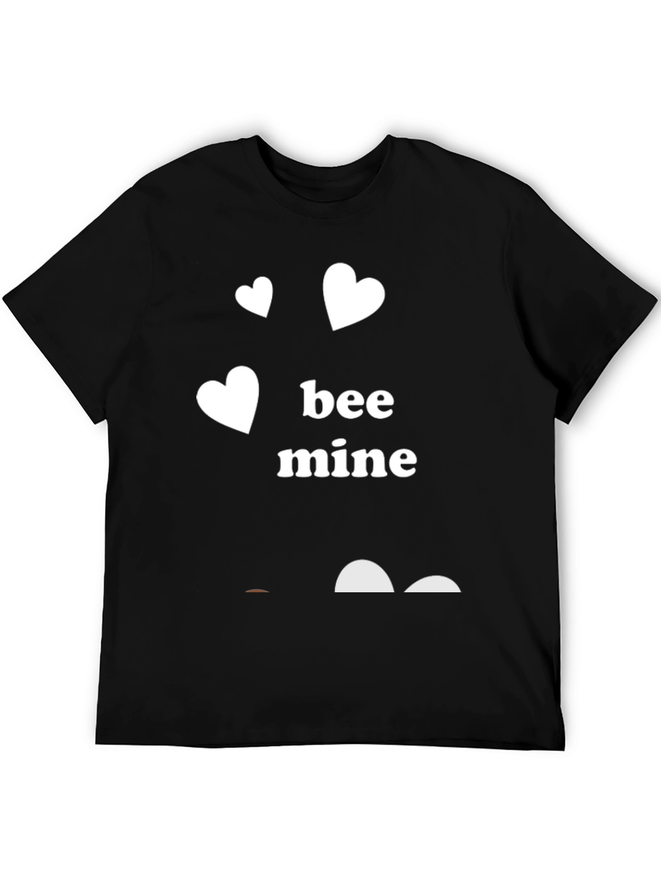 Bee Mine Heart Valentines Day Black T-Shirt
