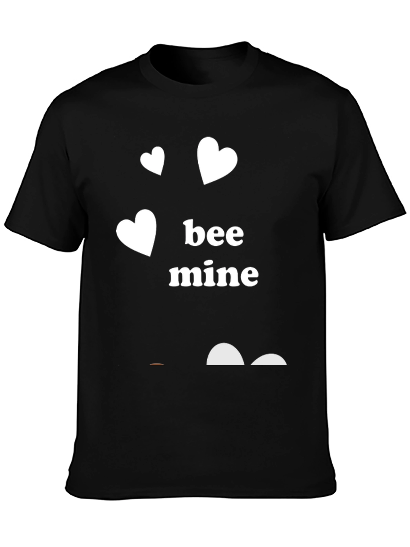 Bee Mine Heart Valentines Day Black T-Shirt