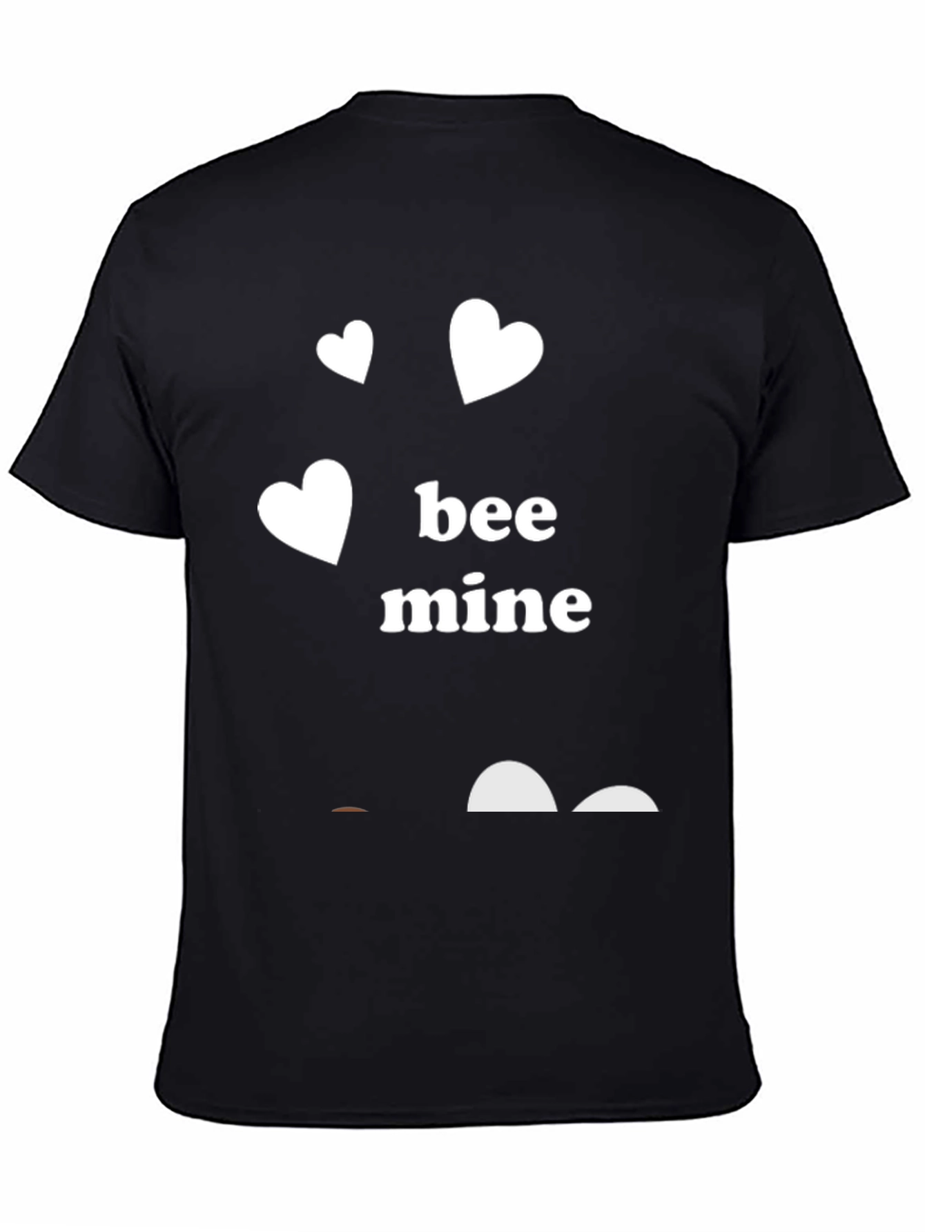 Bee Mine Heart Valentines Day Black T-Shirt
