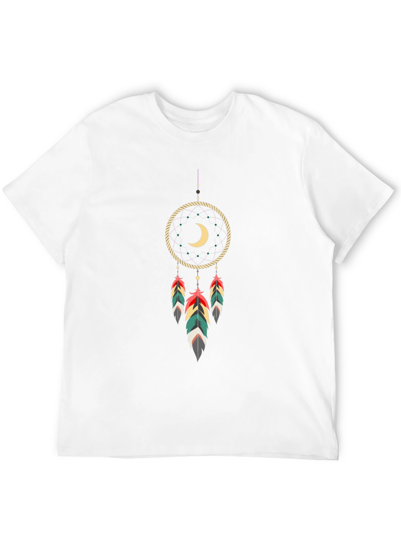 Dreamcatcher Graphic Tee - Stylish Black Cotton T-Shirt