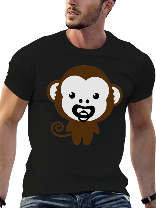 Funny Monkey Pacifier Graphic Tee