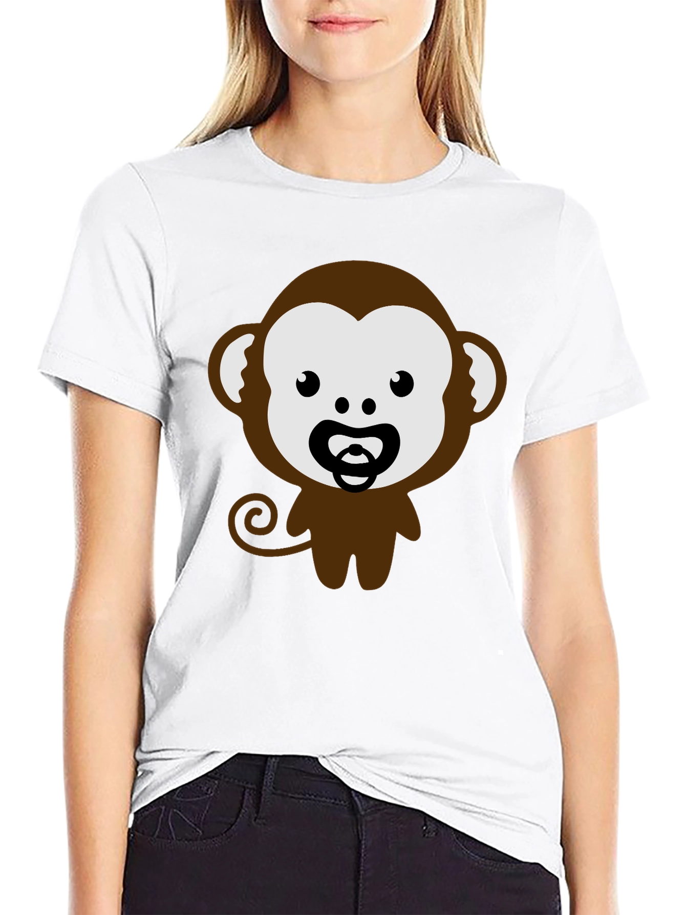Funny Monkey Pacifier Graphic Tee