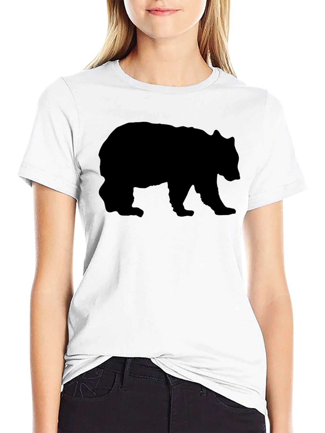 Black Bear Silhouette Graphic Tee - Mens