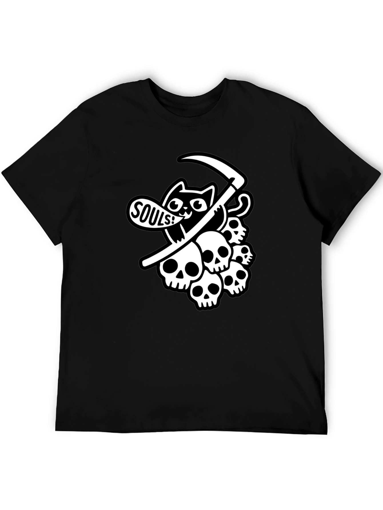 Grim Reaper Cat T-Shirt - Souls!