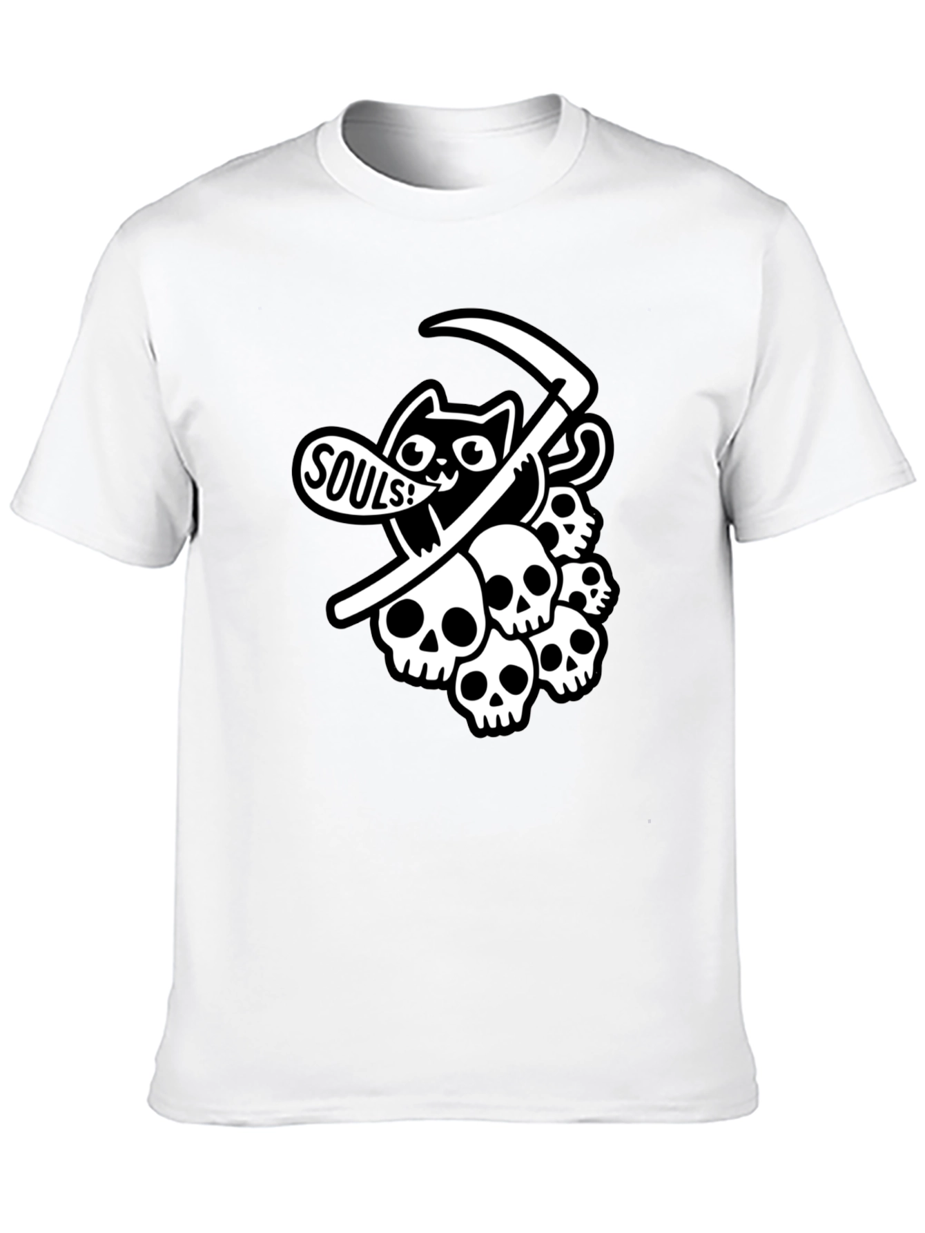 Grim Reaper Cat T-Shirt - Souls!