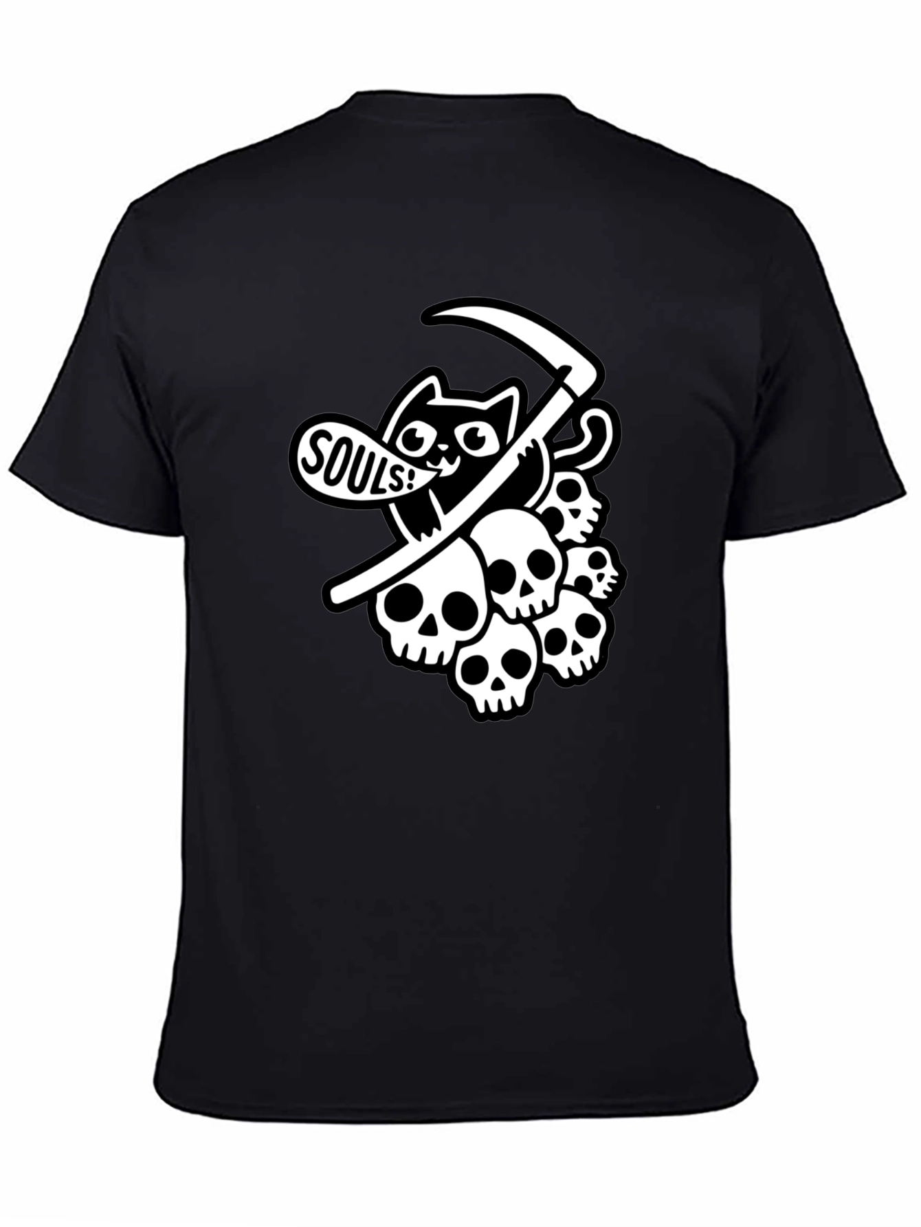 Grim Reaper Cat T-Shirt - Souls!