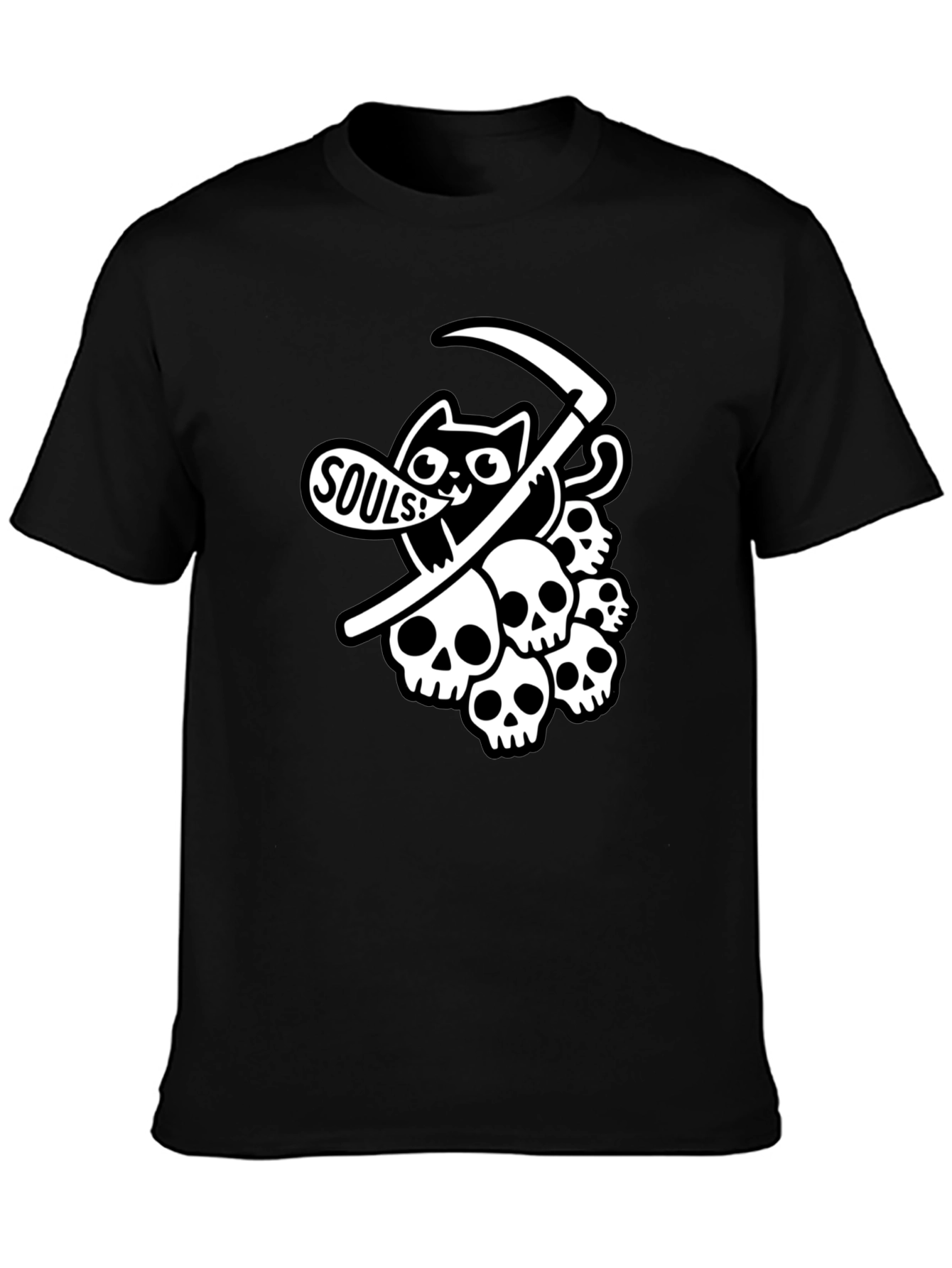 Grim Reaper Cat T-Shirt - Souls!
