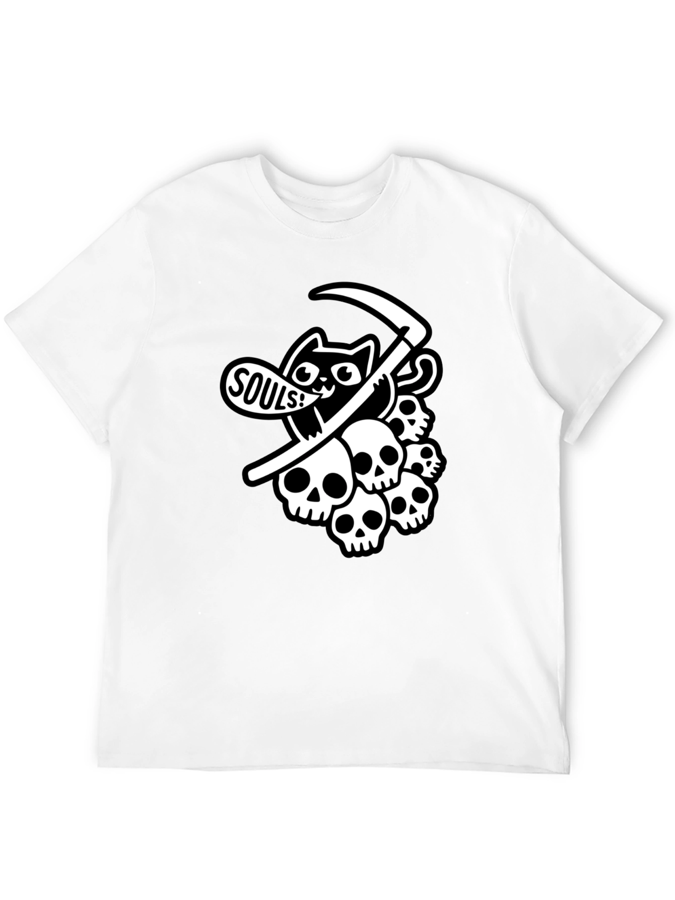 Grim Reaper Cat T-Shirt - Souls!