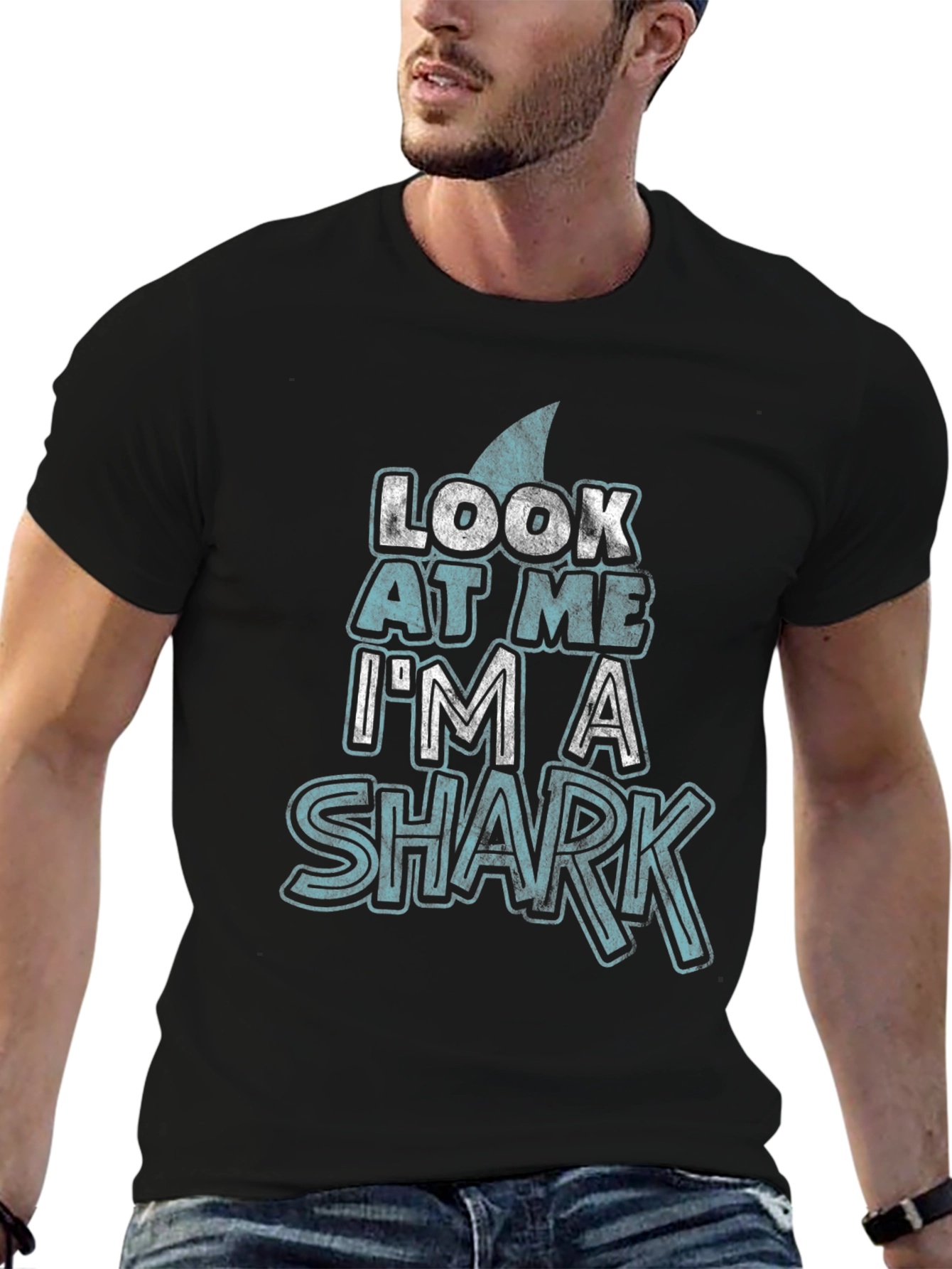 Look at Me Im A Shark Novelty T-Shirt