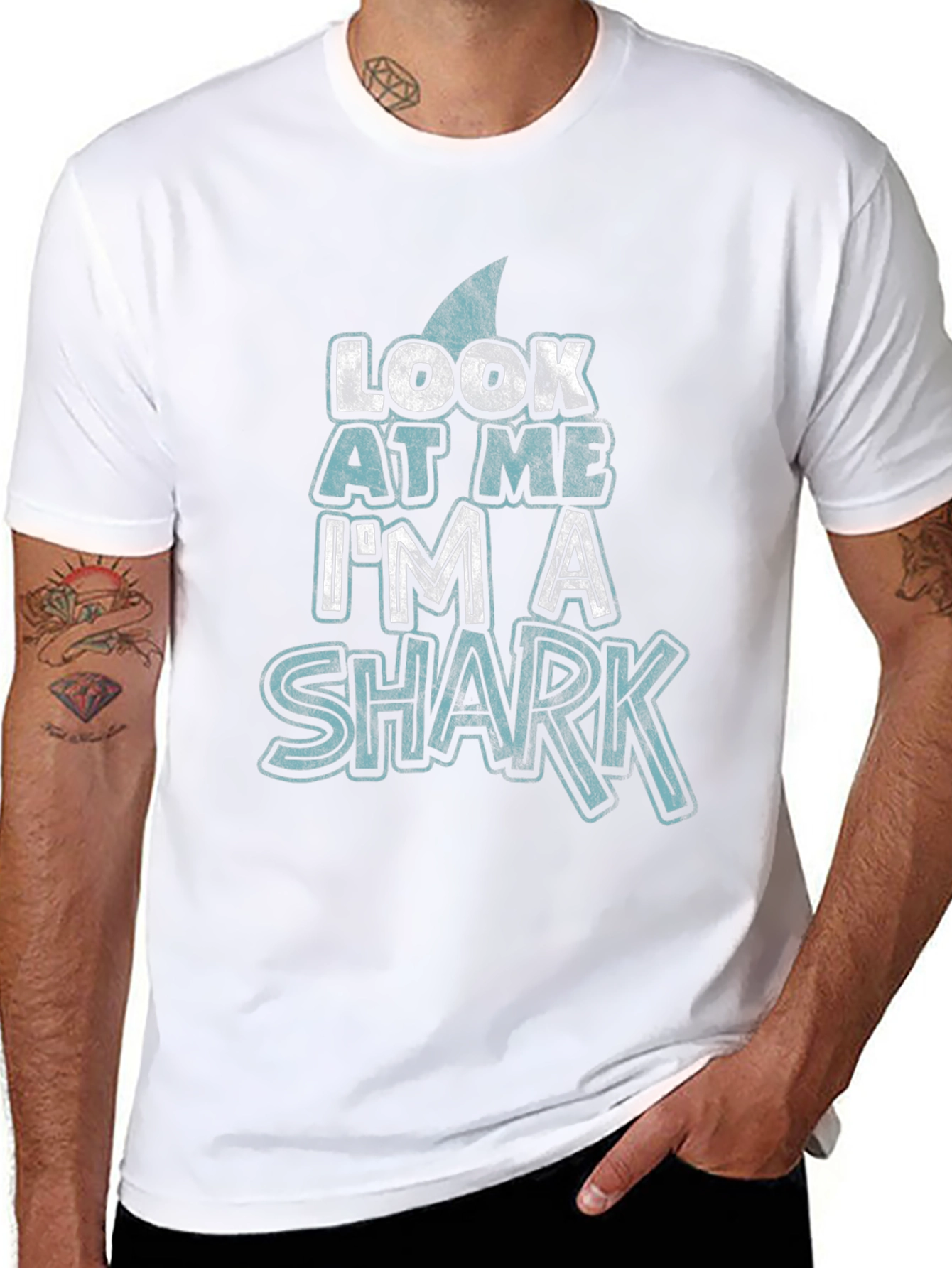 Look at Me Im A Shark Novelty T-Shirt