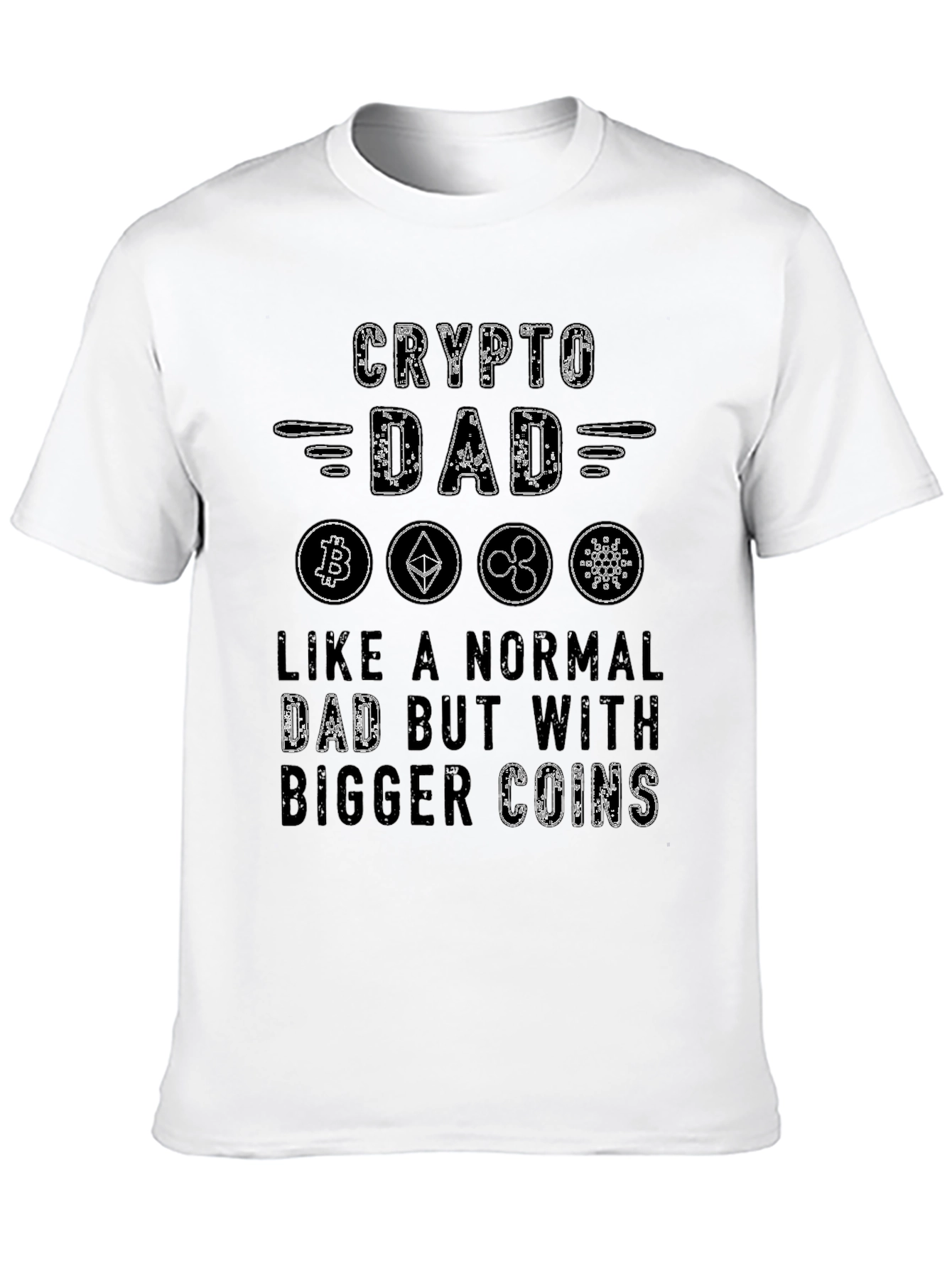 Crypto Dad T-Shirt - Bitcoin Ethereum Ripple