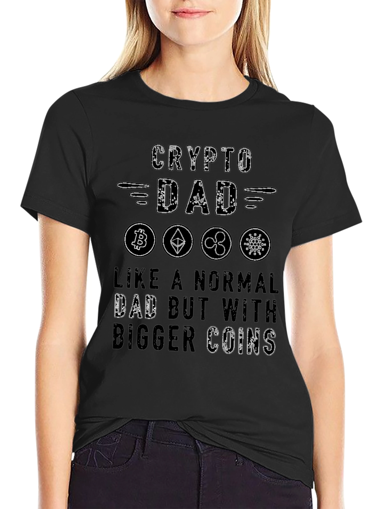 Crypto Dad T-Shirt - Bitcoin Ethereum Ripple
