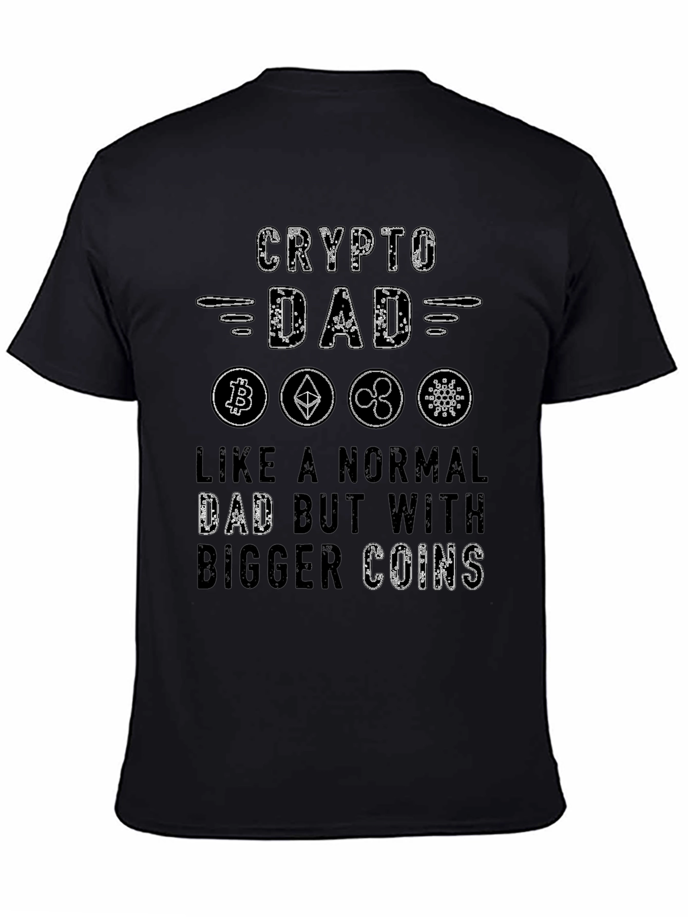 Crypto Dad T-Shirt - Bitcoin Ethereum Ripple