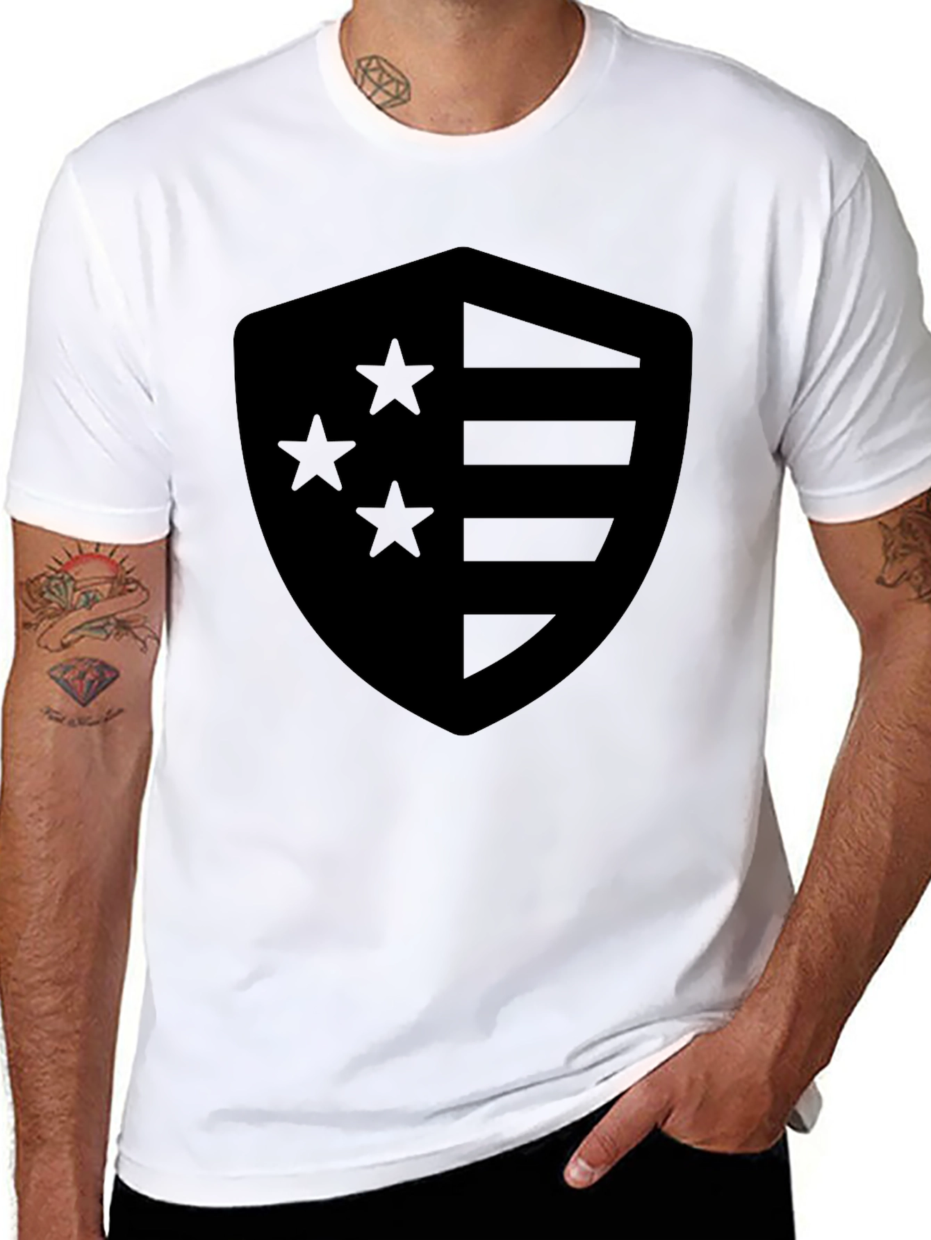 American Shield Graphic Tee - Black