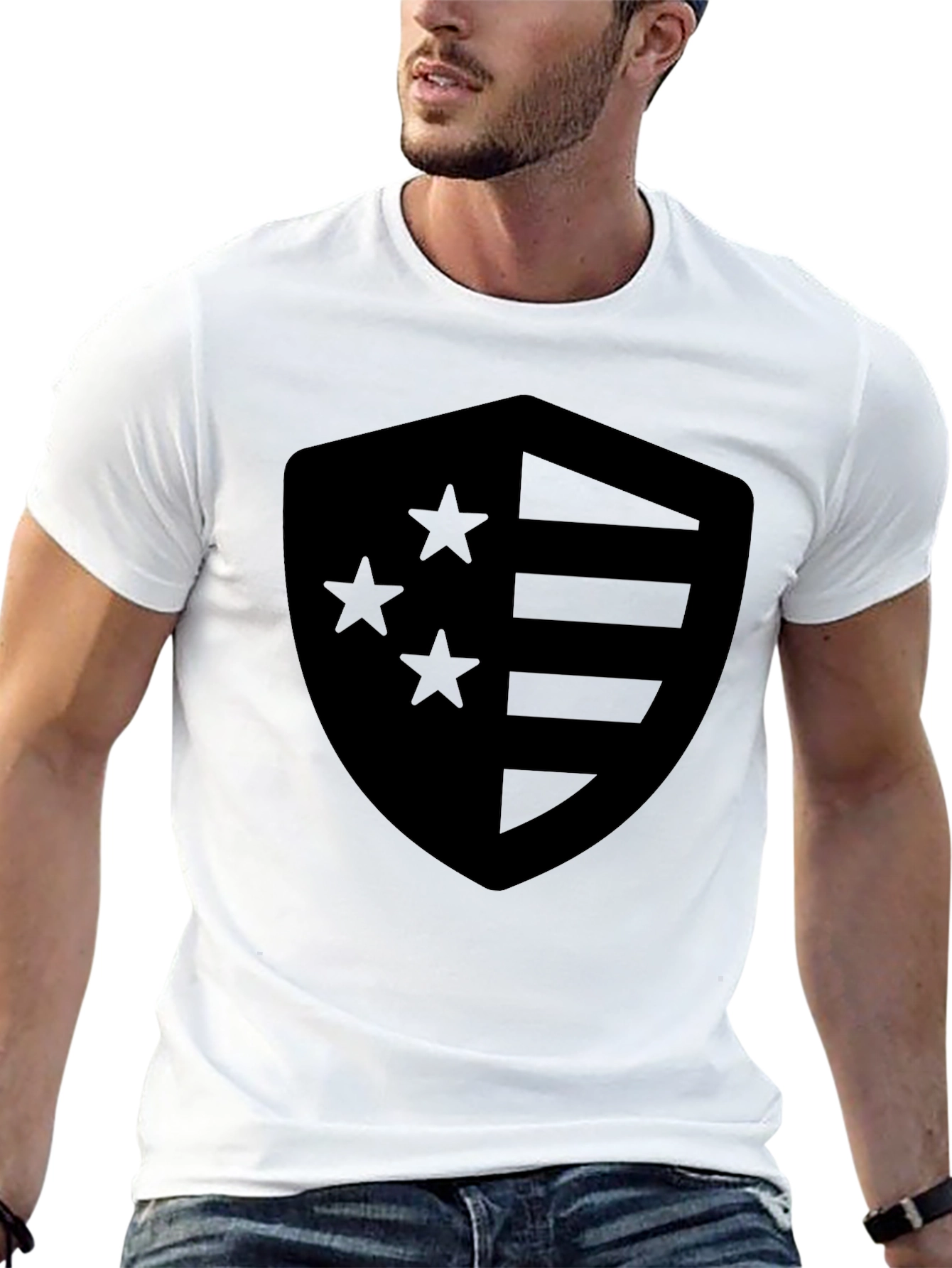 American Shield Graphic Tee - Black